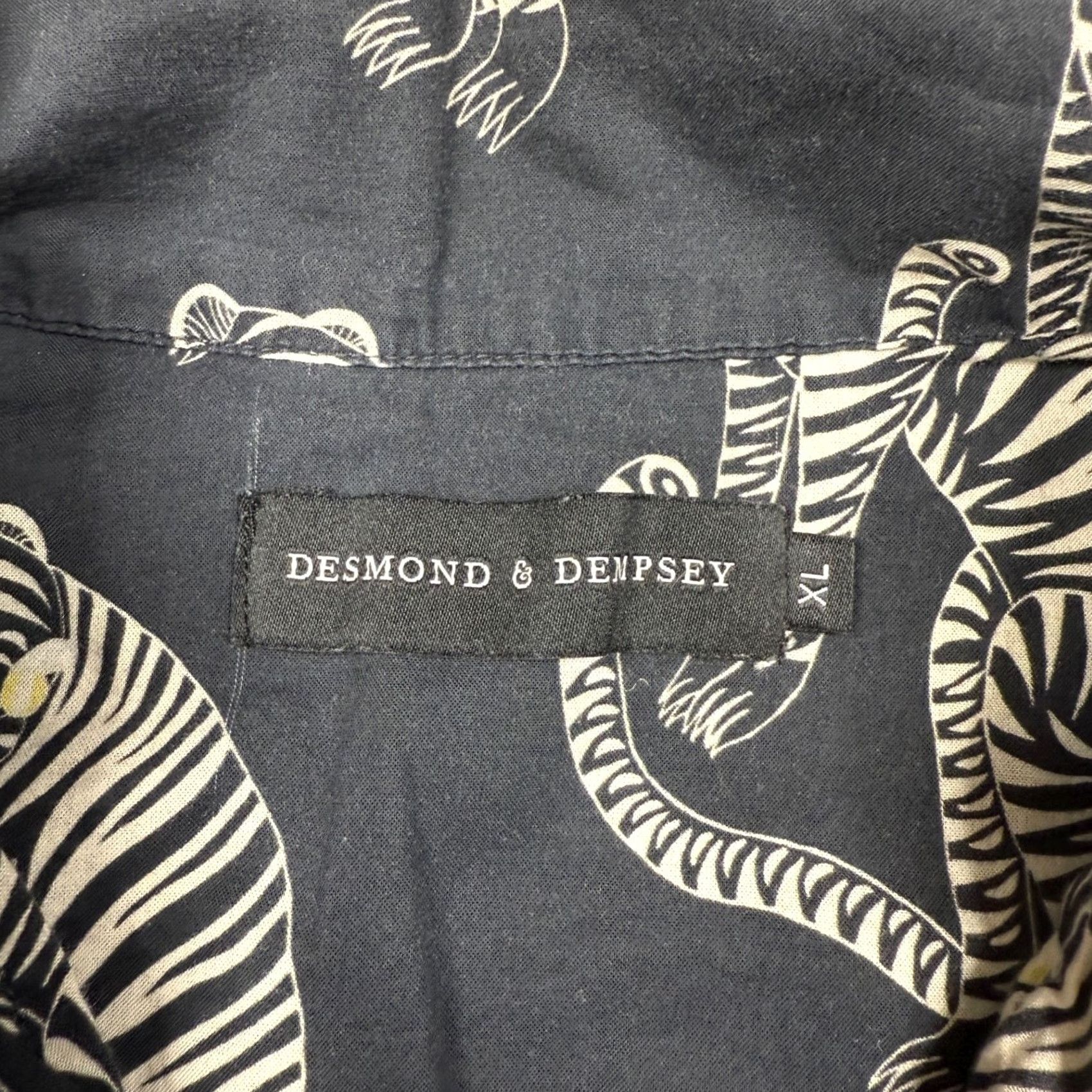 Vintage Desmond Dempsey Pajama Top XL Black Knit Lightweight Shirt Men Size US XL / EU 56 / 4 - 2 Thumbnail