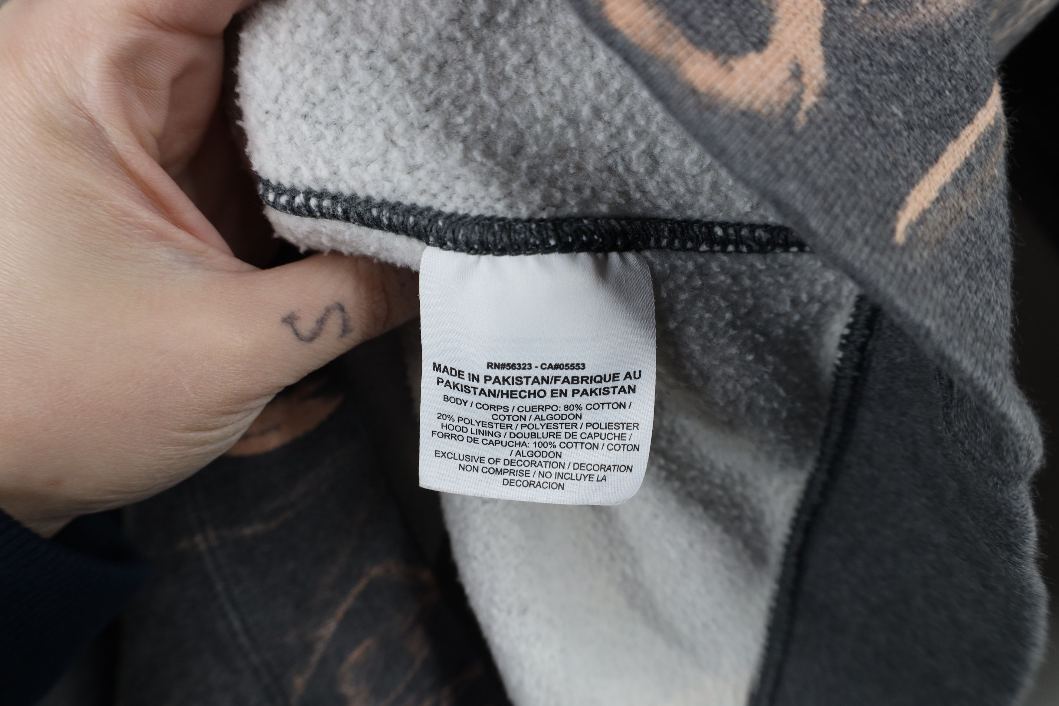 Nike × Vintage Vintage Nike Flames Travis Scott Mini Swoosh Hoodie Gray Size US M / EU 48-50 / 2 - 8 Thumbnail
