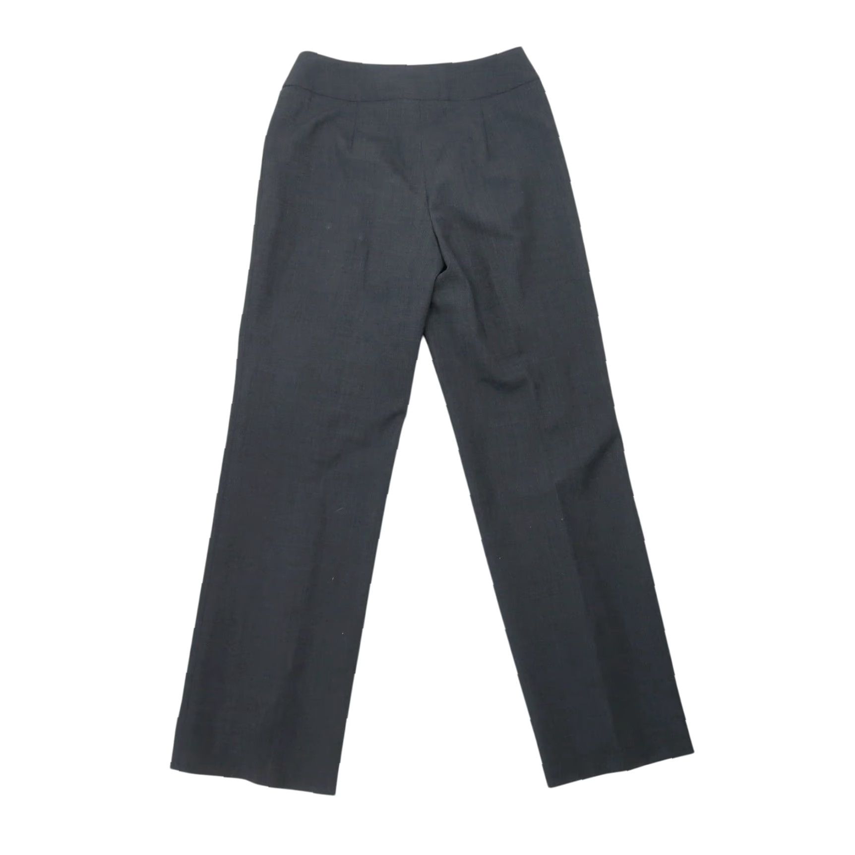 Ann Taylor VINTAGE Ann Taylor Charcoal Grey Wool Gabardine Wide Leg Pants 4 Women Wide-Leg Dress Pants 31 in Inseam 90s Fall/Winter/Spring Womens Size 27" / US 4 / IT 40 - 3 Thumbnail