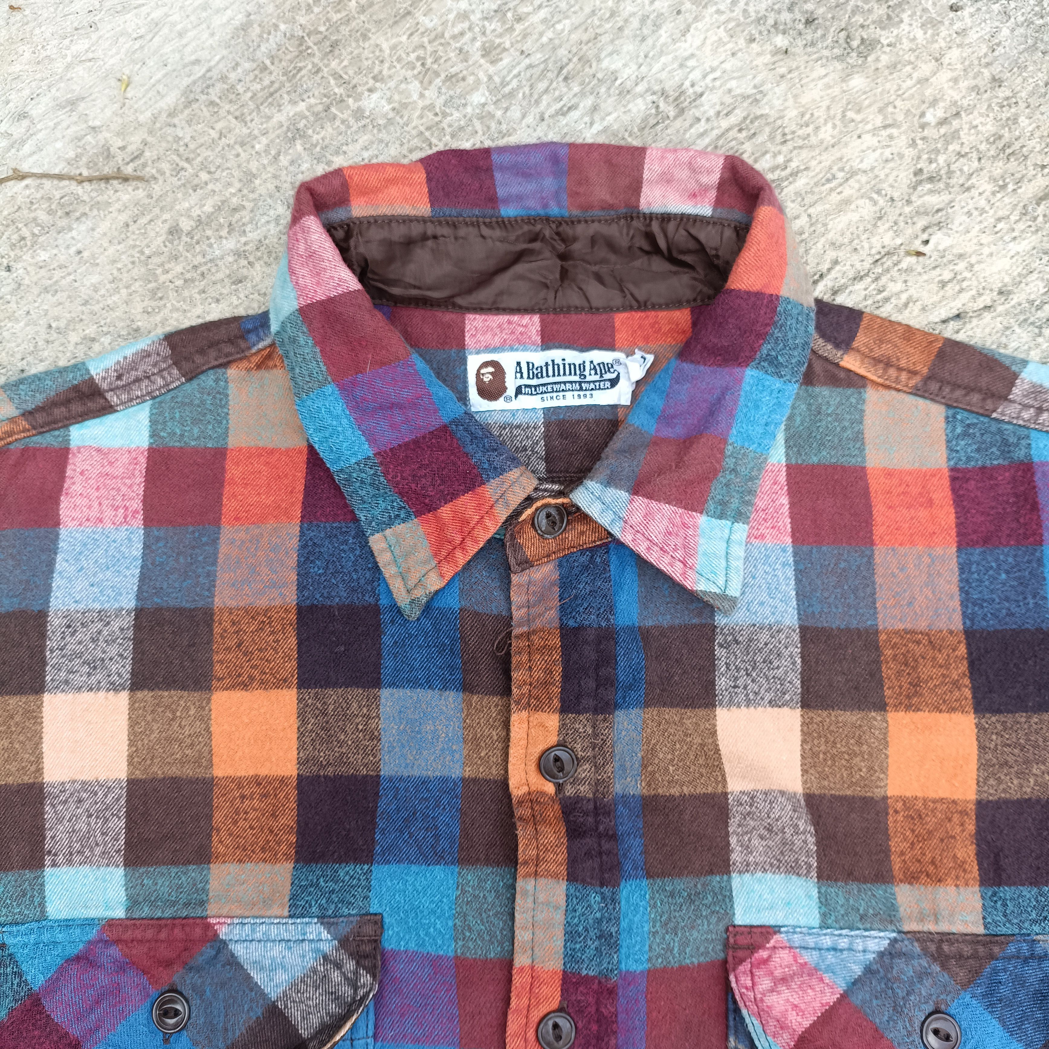 Bape Vintage Plaid Flannels Shirt Size US L / EU 52-54 / 3 - 4 Thumbnail