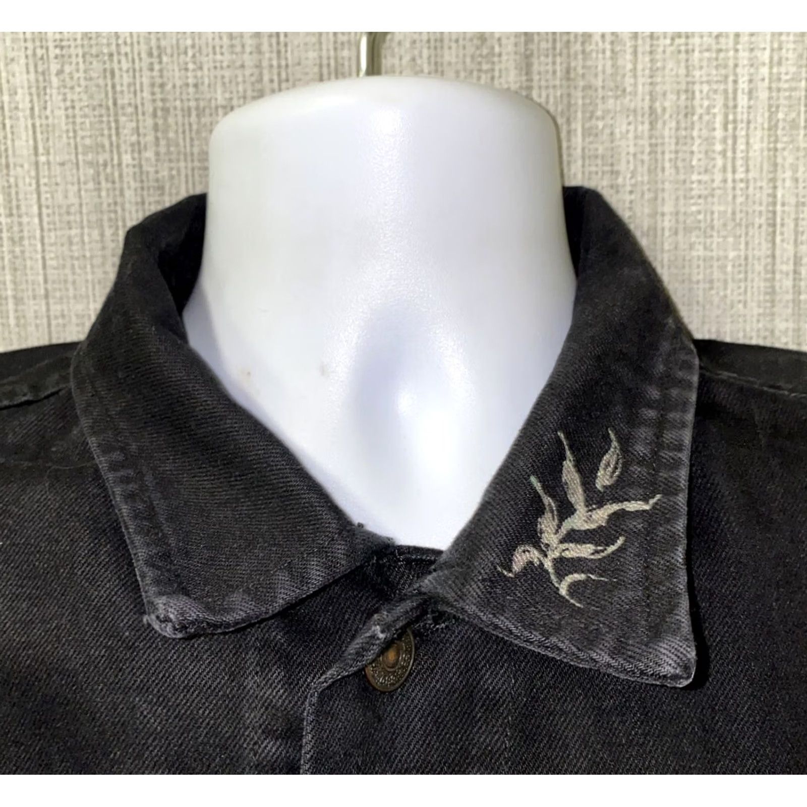 Lee Lee Jacket Button Front L Mens Black Lion Textured Size L Size L / US 10 / IT 46 - 4 Thumbnail