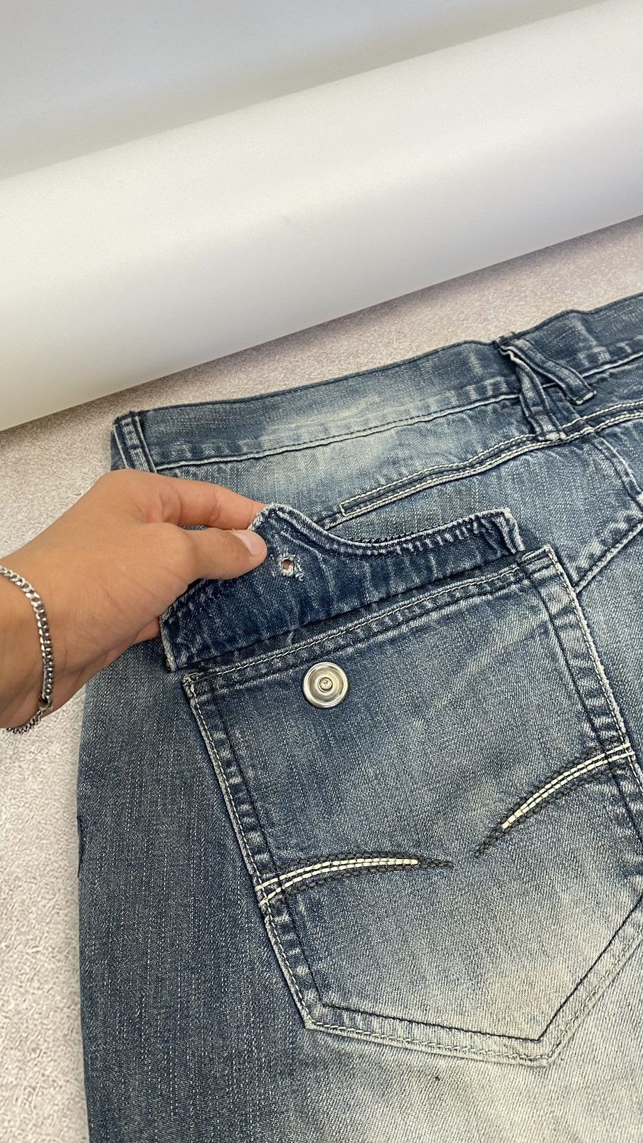 Other Jeans Dirty Pants faded crashed y2k distressed Size US 38 / EU 54 - 13 Thumbnail