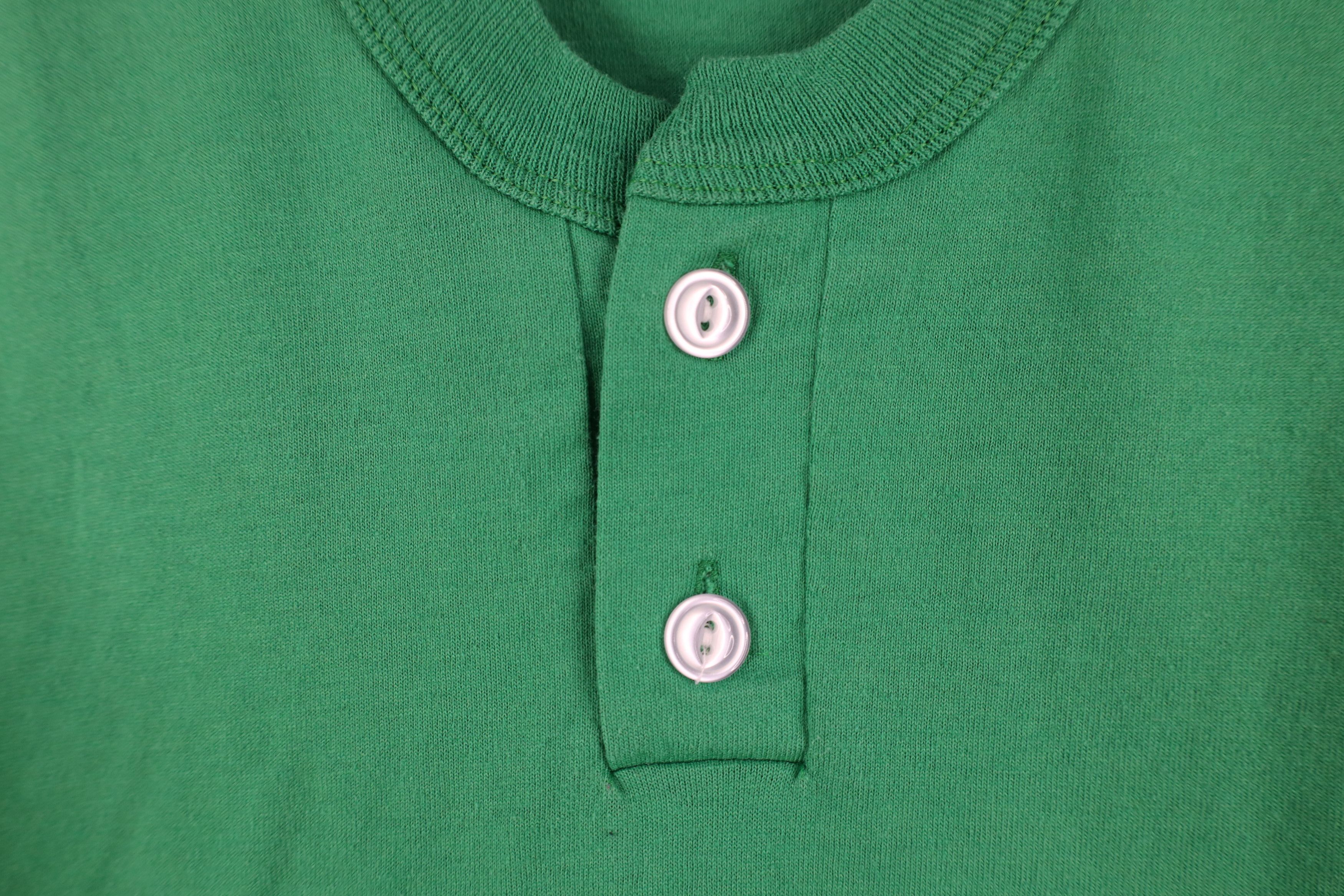 Russell Athletic Vintage 80s 90s Russell Athletic Henley T-Shirt Green USA Size US S / EU 44-46 / 1 - 5 Thumbnail