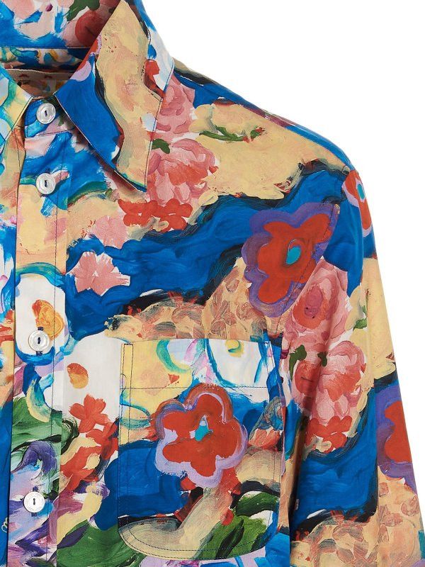 Marni o1y1125 Floral Shirt in Multicolor Size S / US 4 / IT 40 - 3 Thumbnail