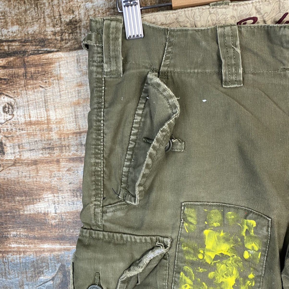Japanese Brand DL Back Number Green Cargo Multipocket Pants #C1204 Size US 28 / EU 44 - 7 Thumbnail