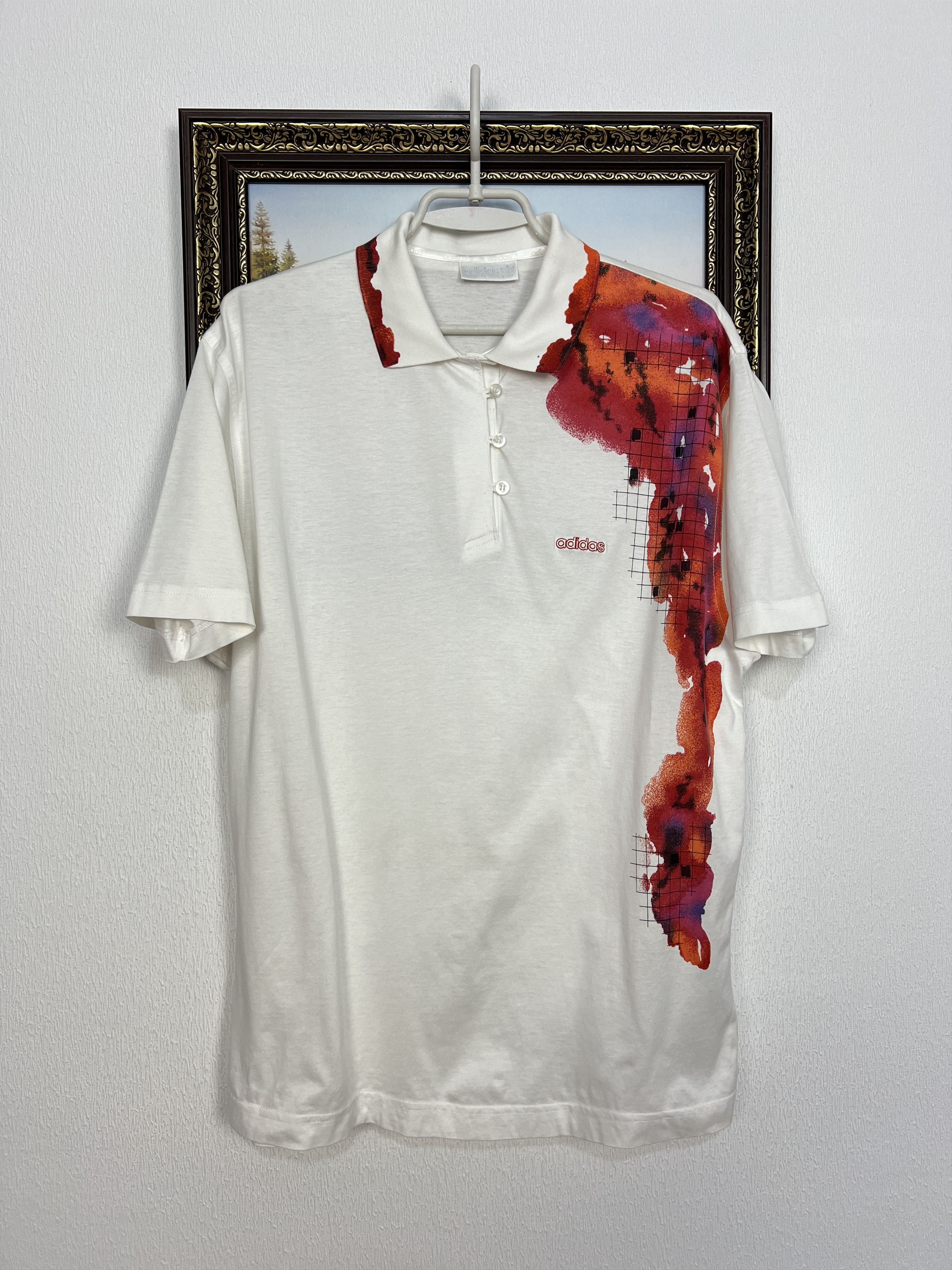 Adidas Vintage 90's Edberg Lendl Agassi Tennis Polo Shirt Trikot Size US M / EU 48-50 / 2 - 1 Thumbnail