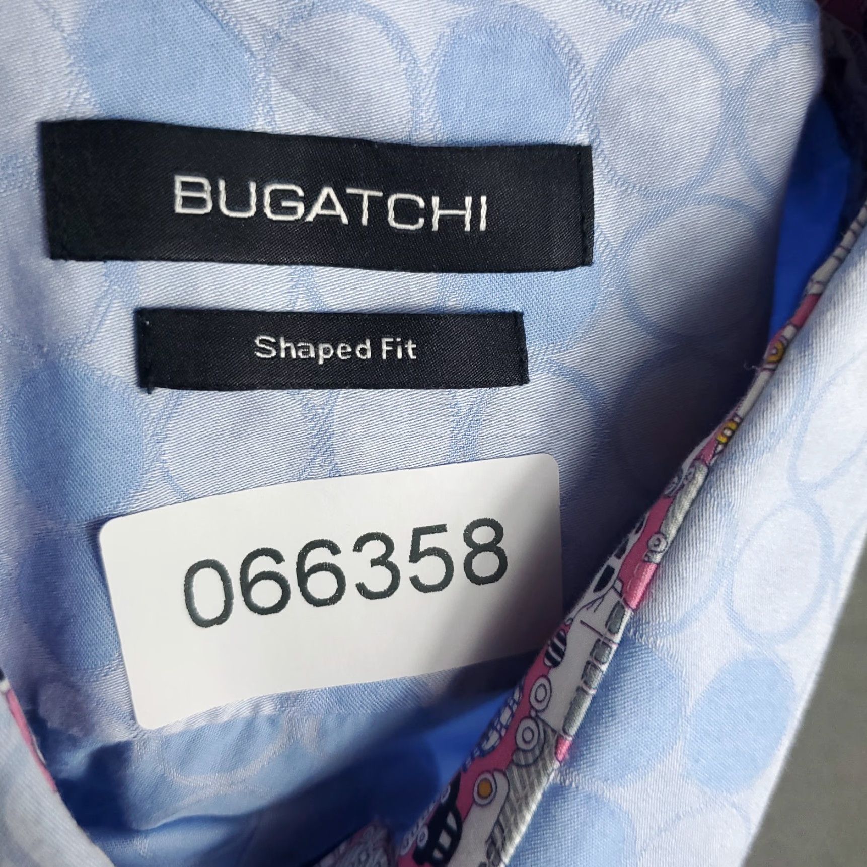 BUGATCHI Bugatchi Uomo Shirt Mens L Blue Geometric Button-Up Short Sleeve Casual Modern Business Classic Size US L / EU 52-54 / 3 - 7 Thumbnail
