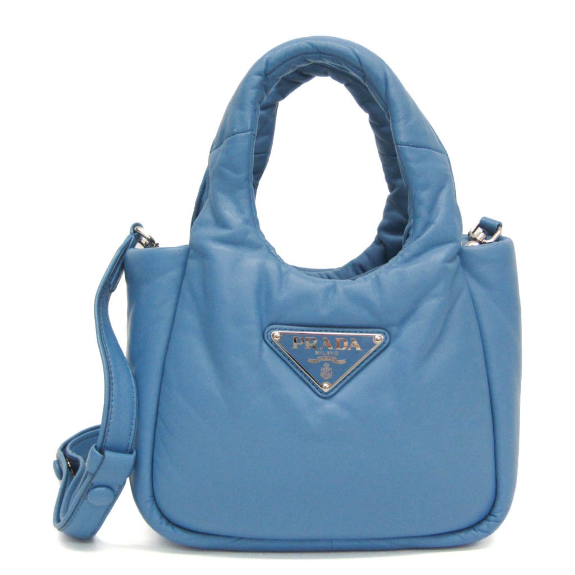 Prada Prada Padded 1BA359 Women's Nappa Leather Handbag,Shoulder Bag Blue Size ONE SIZE - 1 Thumbnail