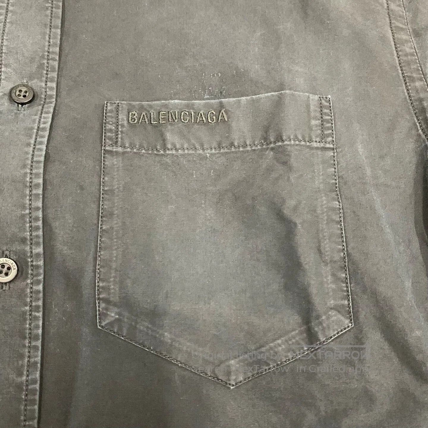 Balenciaga Balenciaga Black Distressed Shirt Jacket Size 36. Size US S / EU 44-46 / 1 - 6 Thumbnail
