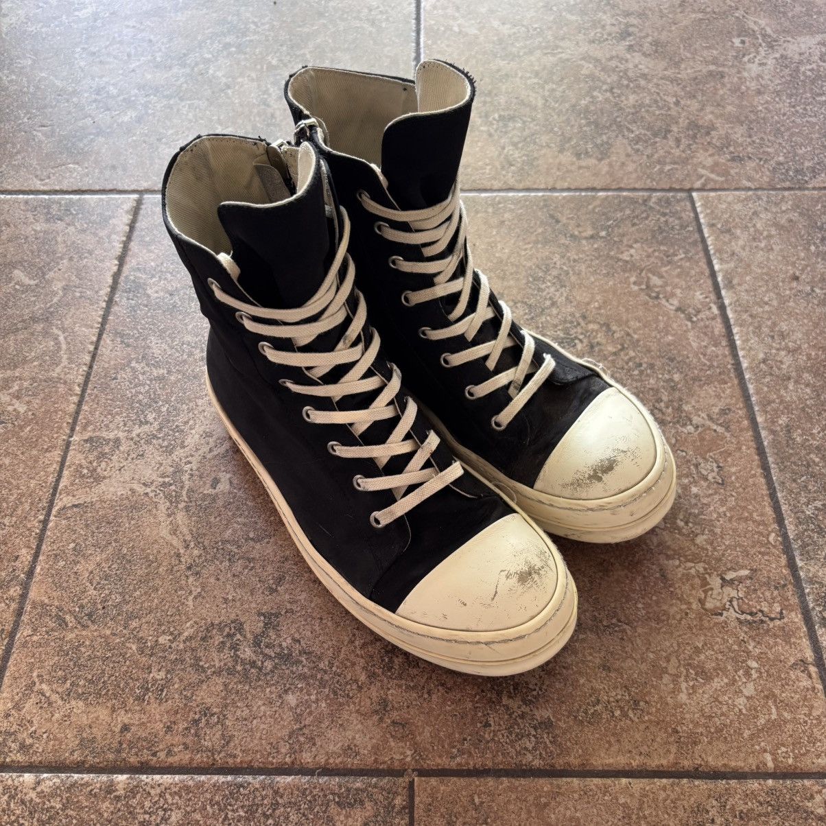 Rick Owens Drkshdw Rick owens DRKSHDW high top Ramones Size US 9 / EU 42 - 1 Thumbnail