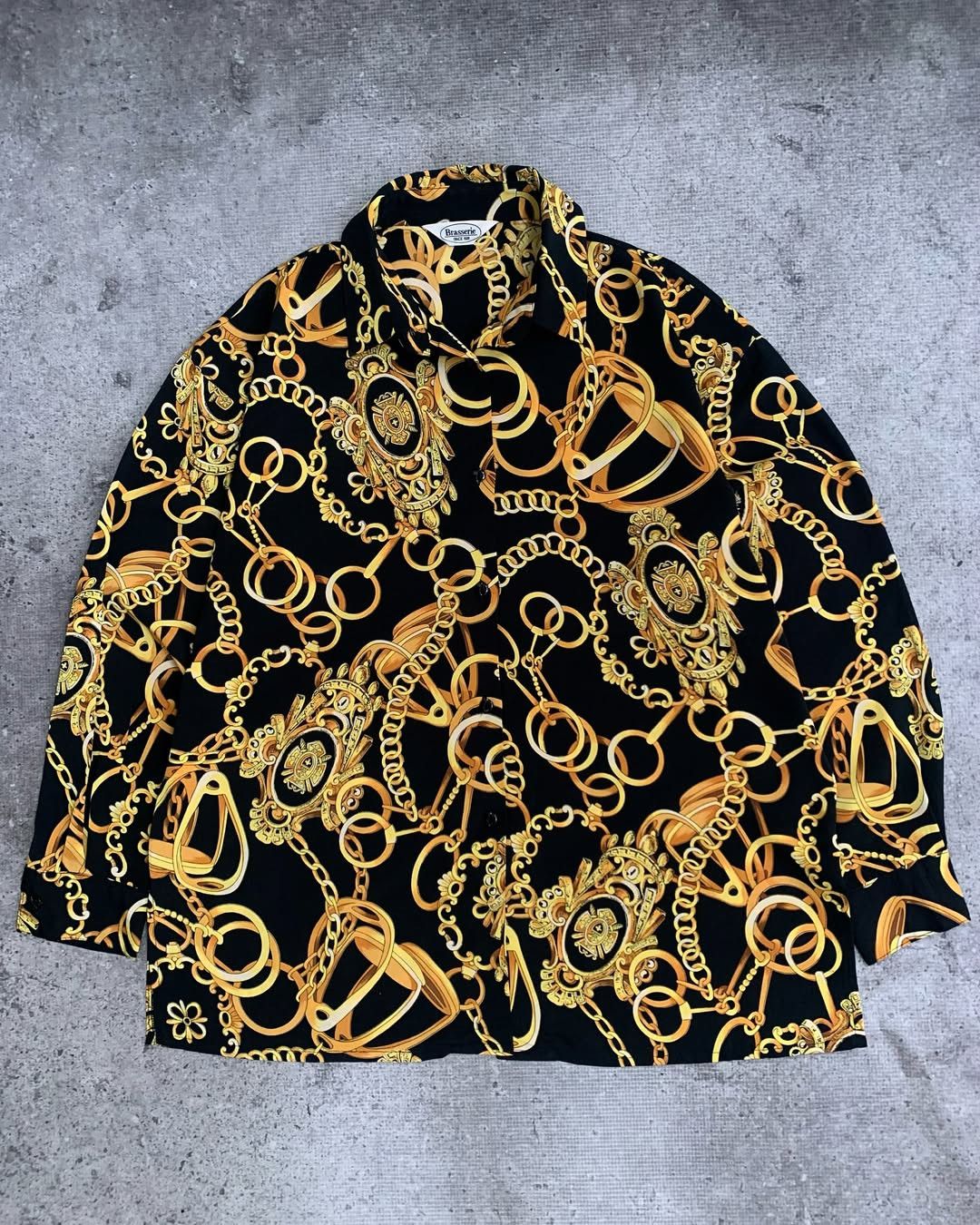 Vintage Vintage Brasserie Pattern Chain Shirt Size US L / EU 52-54 / 3 - 1 Thumbnail