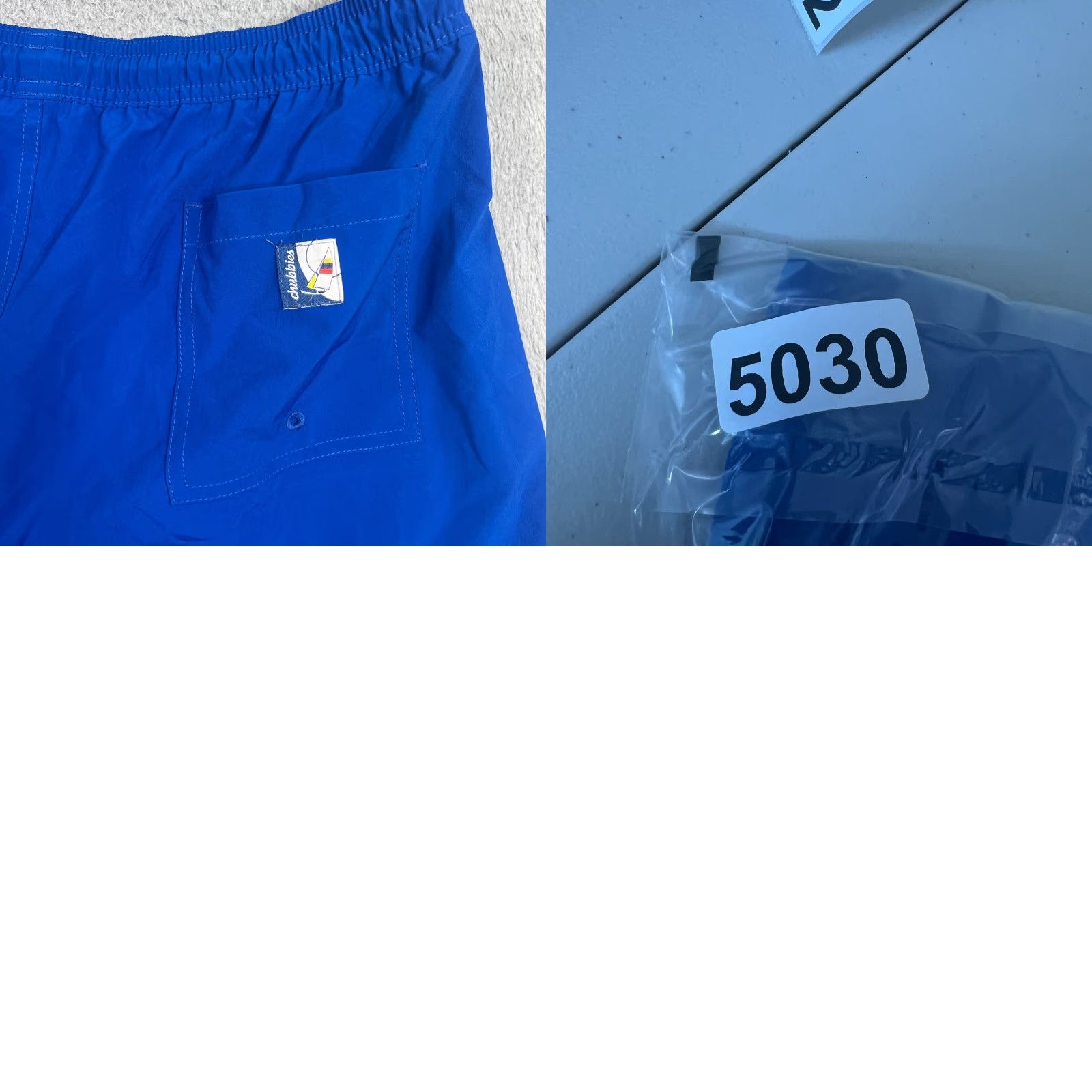 Chubbies Chubbies Swim Trunks Board Shorts Men 2XL Multicolor Striped Lined Nylon Polyester Spandex Alligator Flag Back Pocket Drawstring Pockets 5.5" Size US 39 - 8 Thumbnail