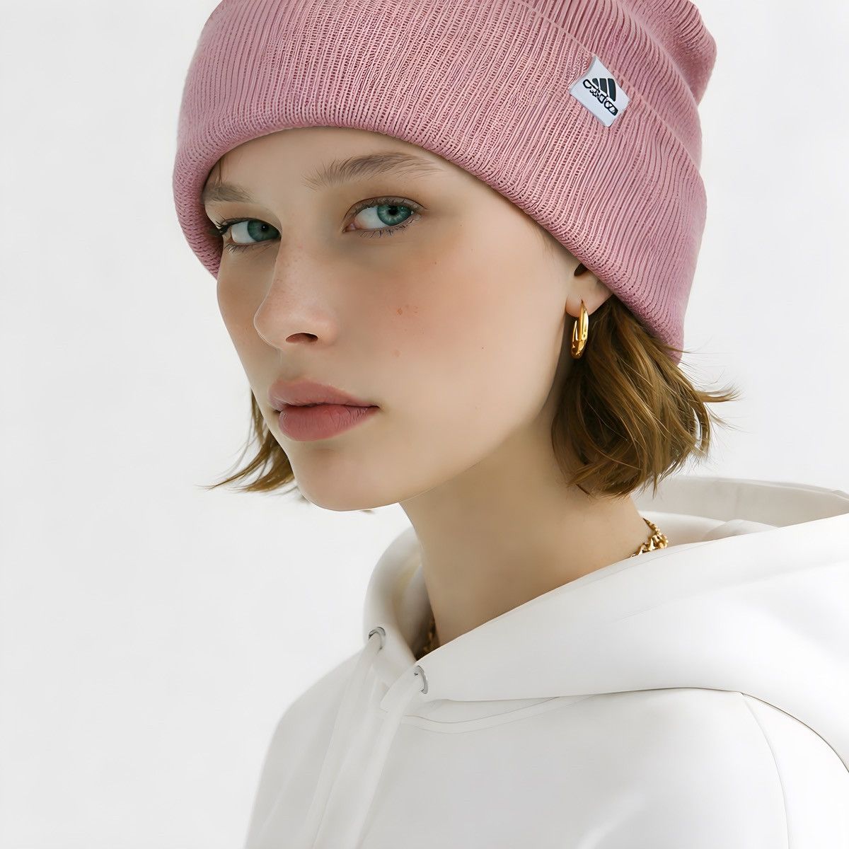 Adidas Adidas Women’s Fold Beanie Beige Purple 2-Pack Sz OS Size ONE SIZE - 3 Thumbnail