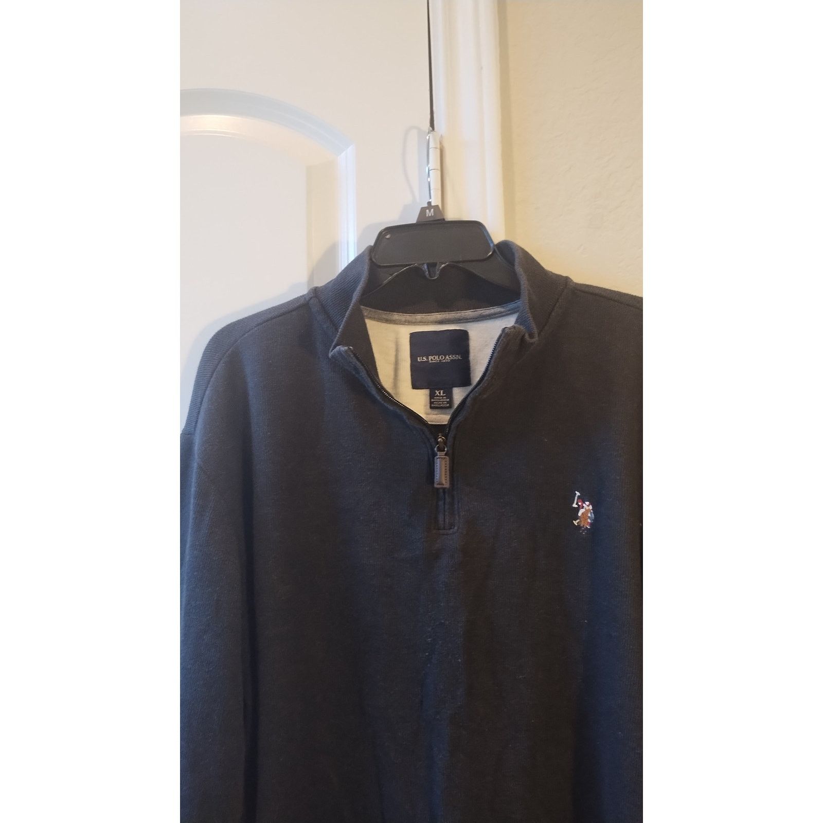 U.S. Polo Assn. US Polo Assn Men 1/4 Zip sweater Shirt Top XL Cotton Blend Size US XL / EU 56 / 4 - 3 Thumbnail