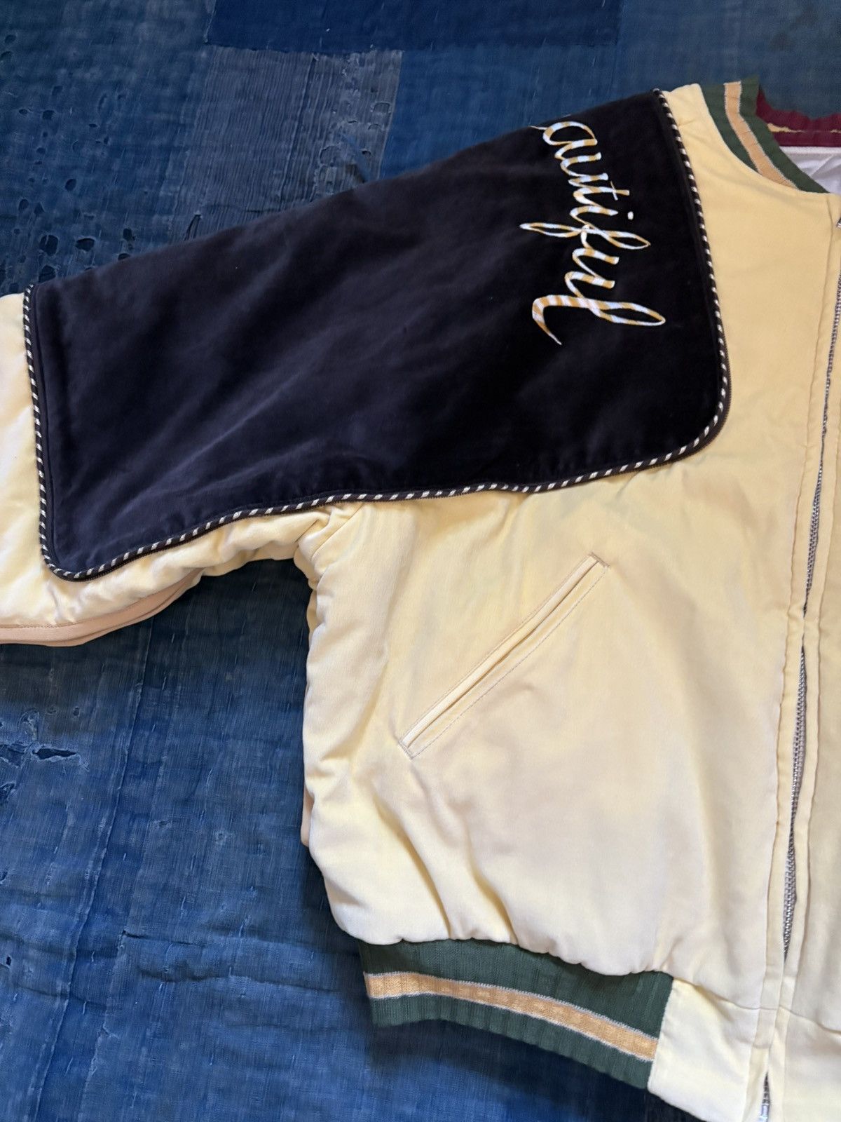 Kapital kapital Velveteen Siamese Bomber Jacket (Beautiful Jamaica) Size US M / EU 48-50 / 2 - 7 Thumbnail