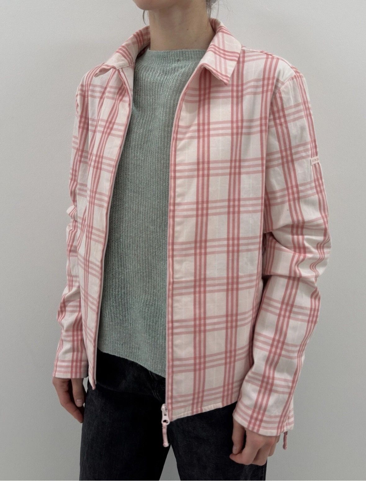 Burberry Vintage Burberry Golf Nova Check Cotton Jacket Pink Zip Size M / US 6-8 / IT 42-44 - 2 Thumbnail