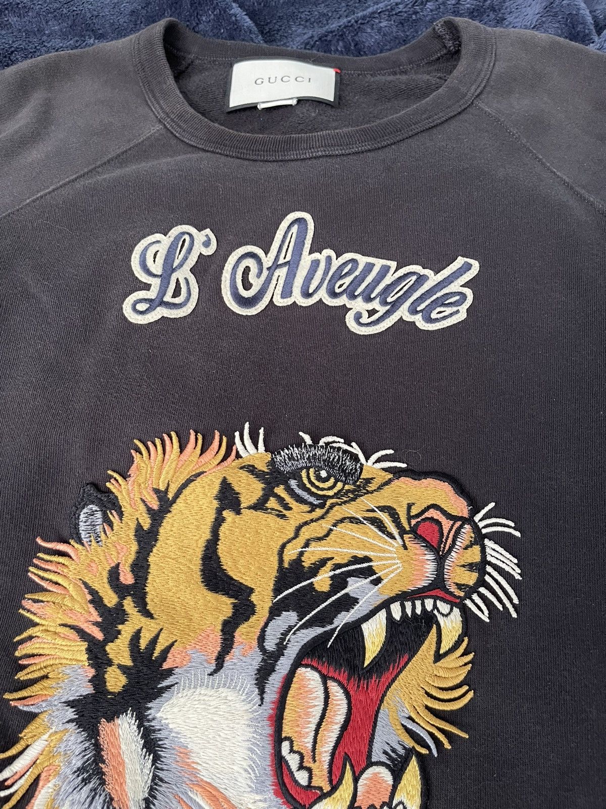 Tiger sweatshirt gucci sales