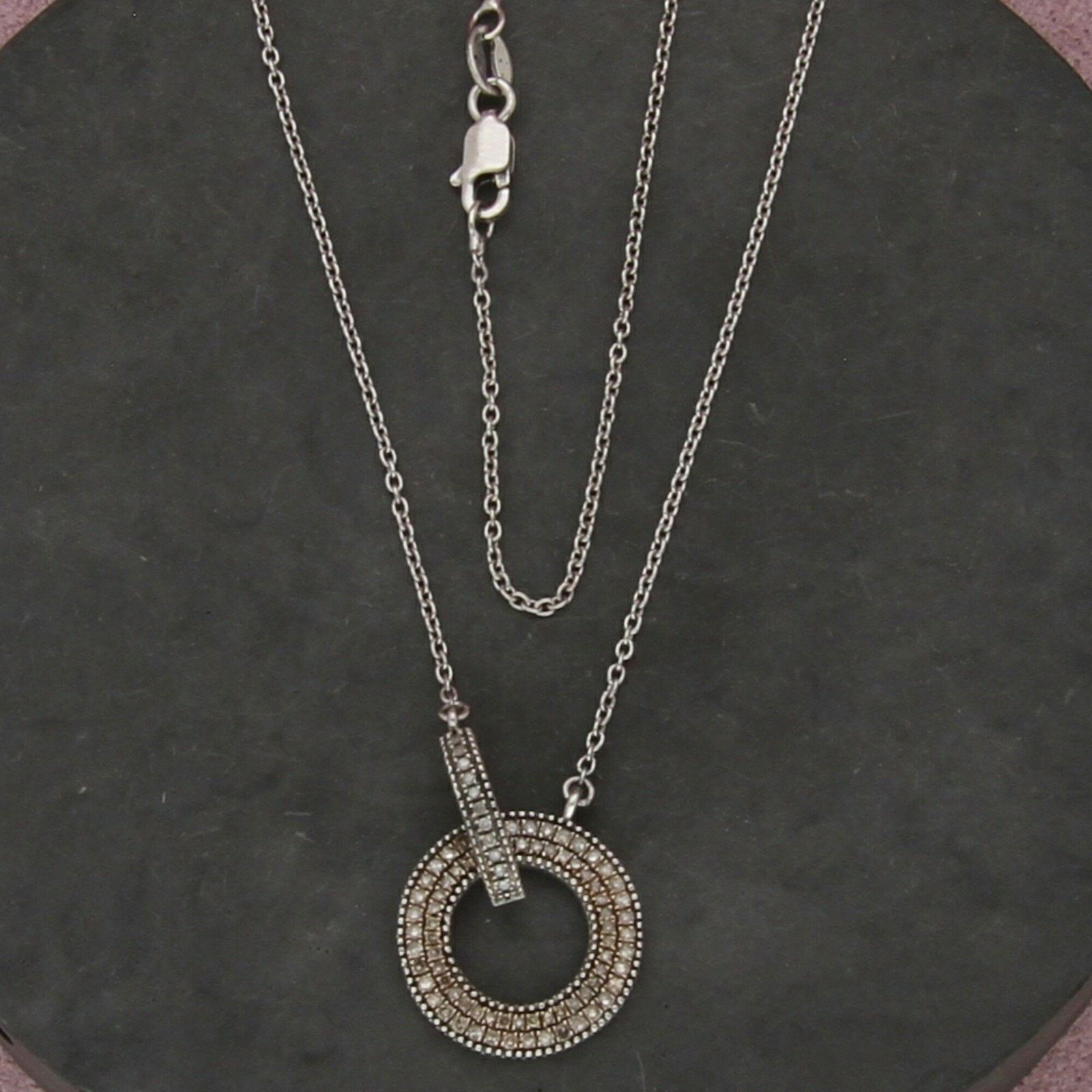 Sterling Silver zales sterling silver diamond ring & connector necklace 18in Size ONE SIZE - 3 Thumbnail