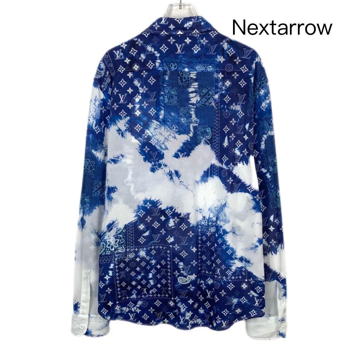 Louis Vuitton Louis Vuitton Lv 22 Blue Tie Dyeing Cotton Long Sleeve Shirt Size US L / EU 52-54 / 3 - 2 Thumbnail
