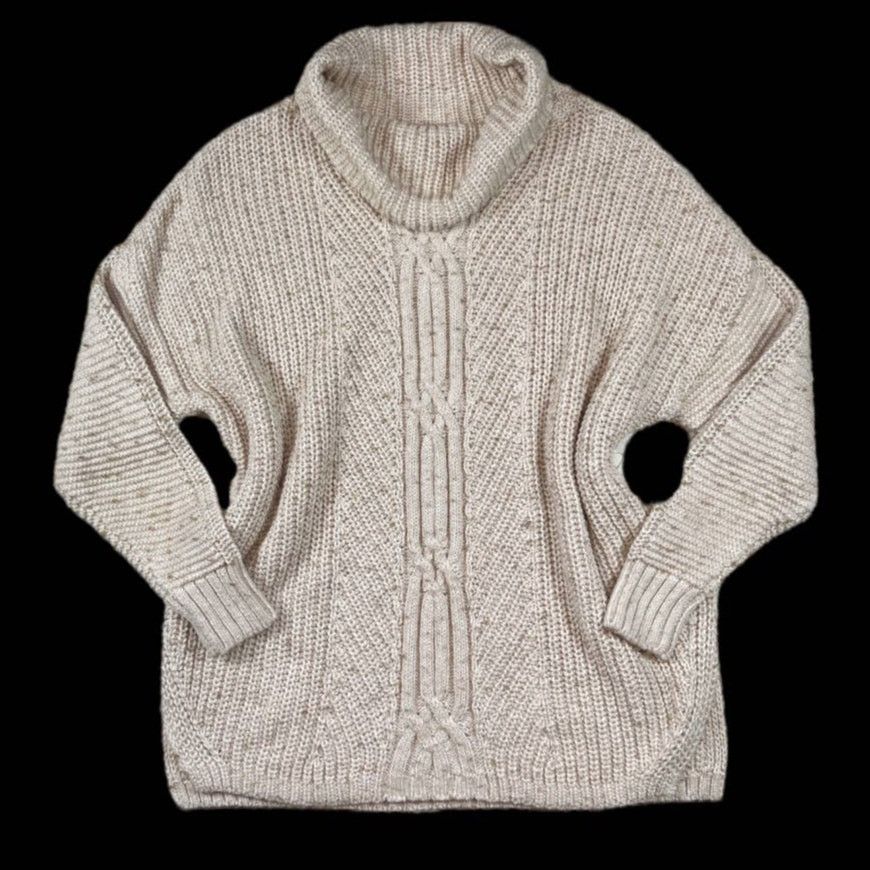Lands' End Lands' End Cream Sweater | Size L Size L / US 10 / IT 46 - 1 Thumbnail