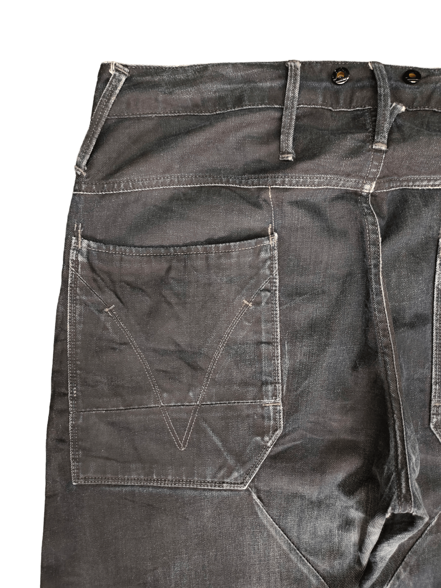 G-Star Vintage G-Star Raw Waxed Denim Jeans Y2k Streetwear Size US 36 / EU 52 - 6 Thumbnail