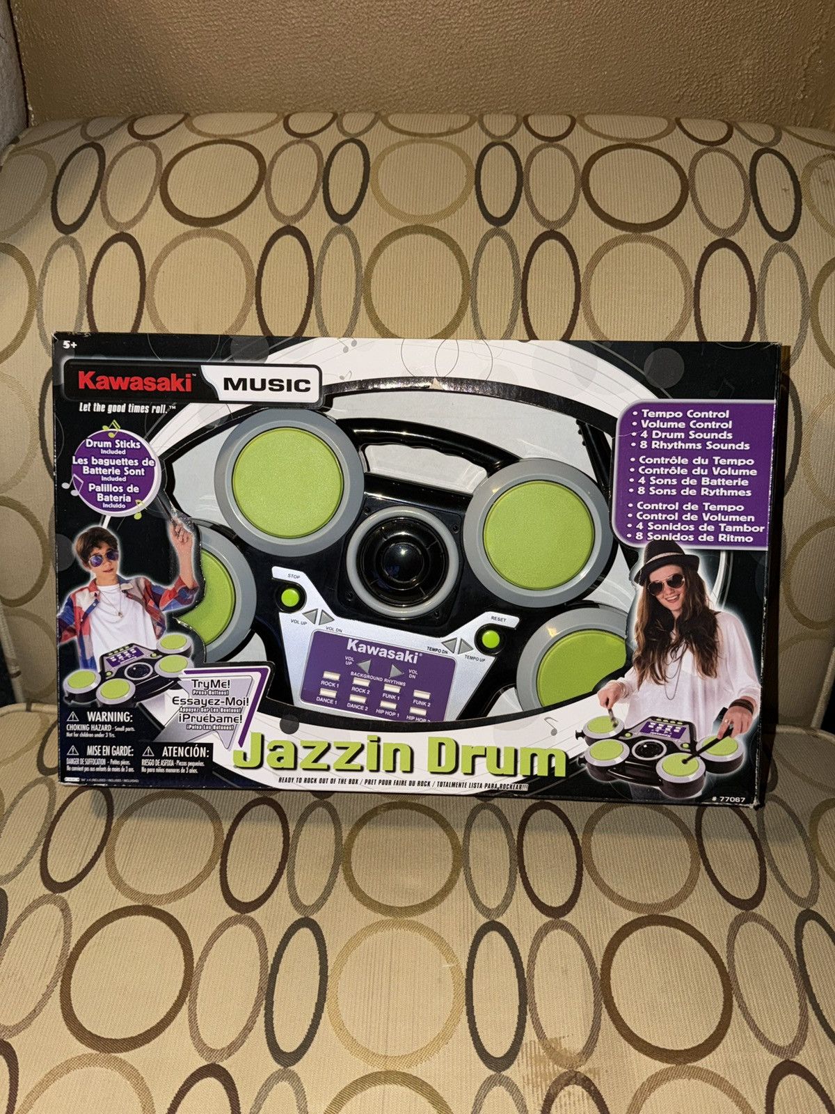 Other Kawasaki Music Jazzin Drum Toy Brand New In Box Never Used Size ONE SIZE - 1 Thumbnail