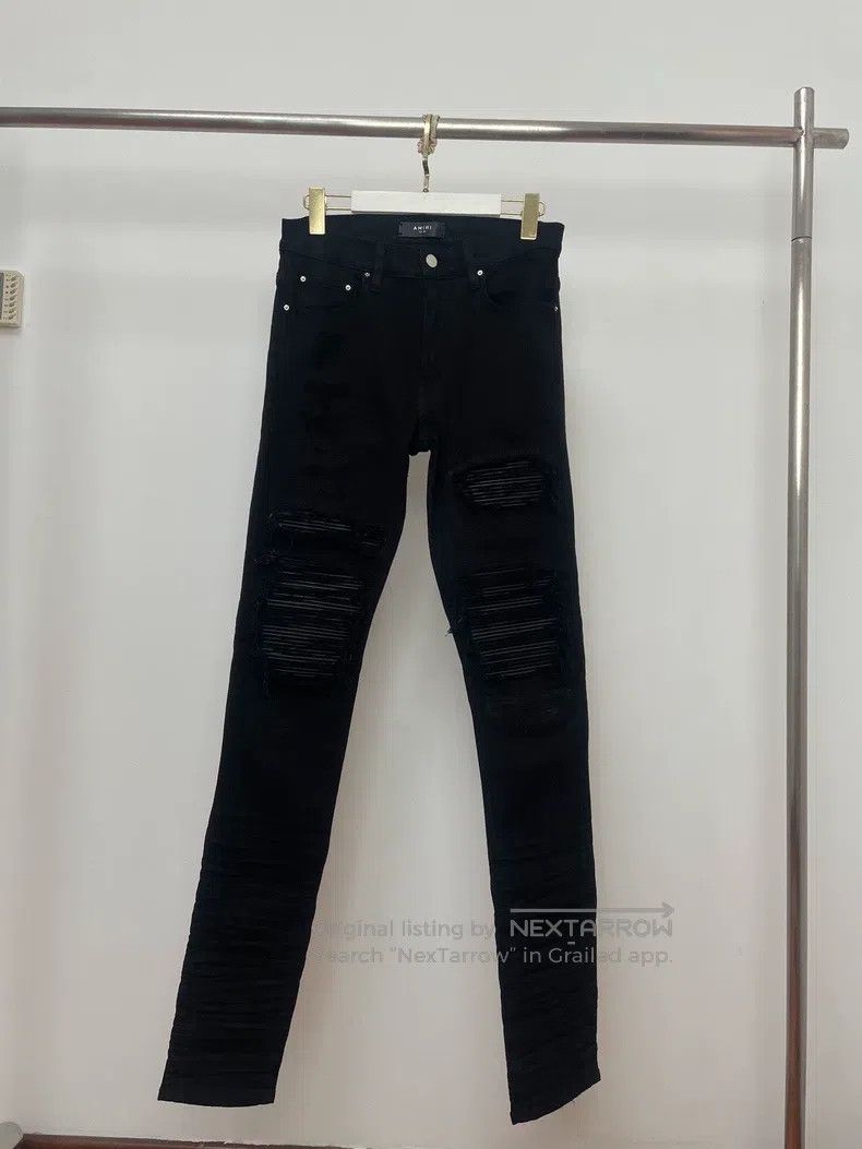 Amiri Amiri Size 30 Black patchwork jeans Size US 30 / EU 46 - 1 Thumbnail