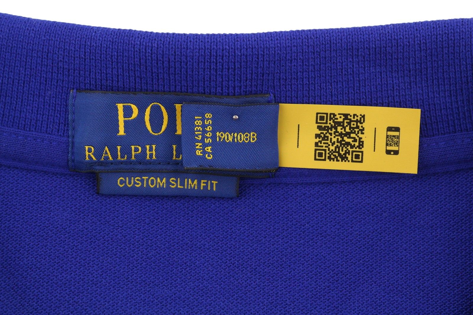 Ralph Lauren CUSTOM SLIM FIT 2XL Mid Blue Front Logo 87905 Size US XXL / EU 58 / 5 - 8 Thumbnail