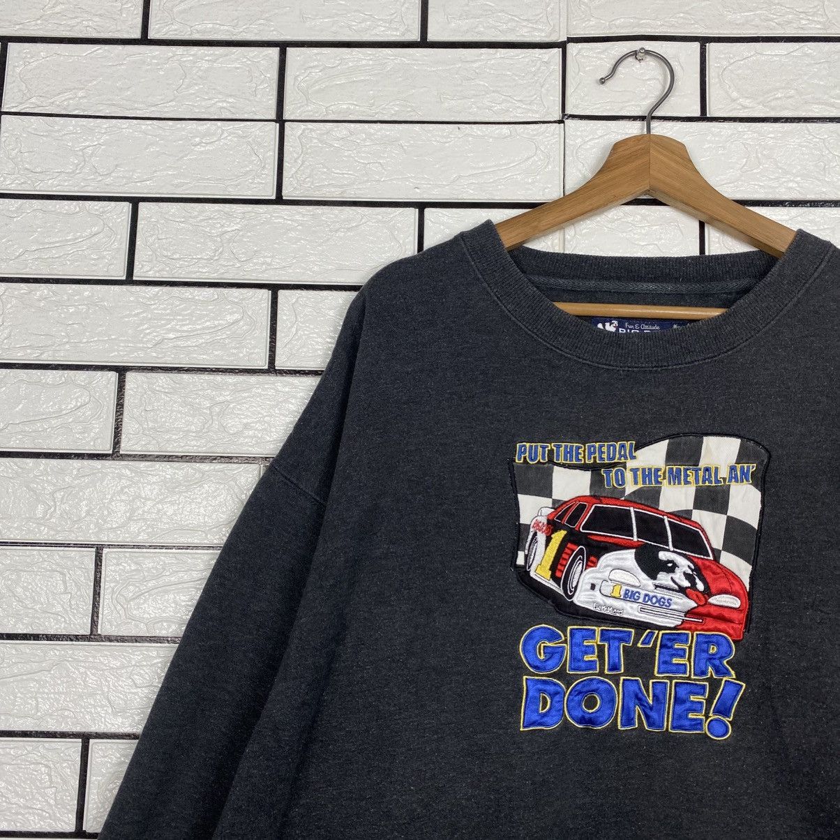Japanese Brand 📌Vintage Sweatshirt Big Dogs Big Logo Embroidery Size US XL / EU 56 / 4 - 8 Thumbnail