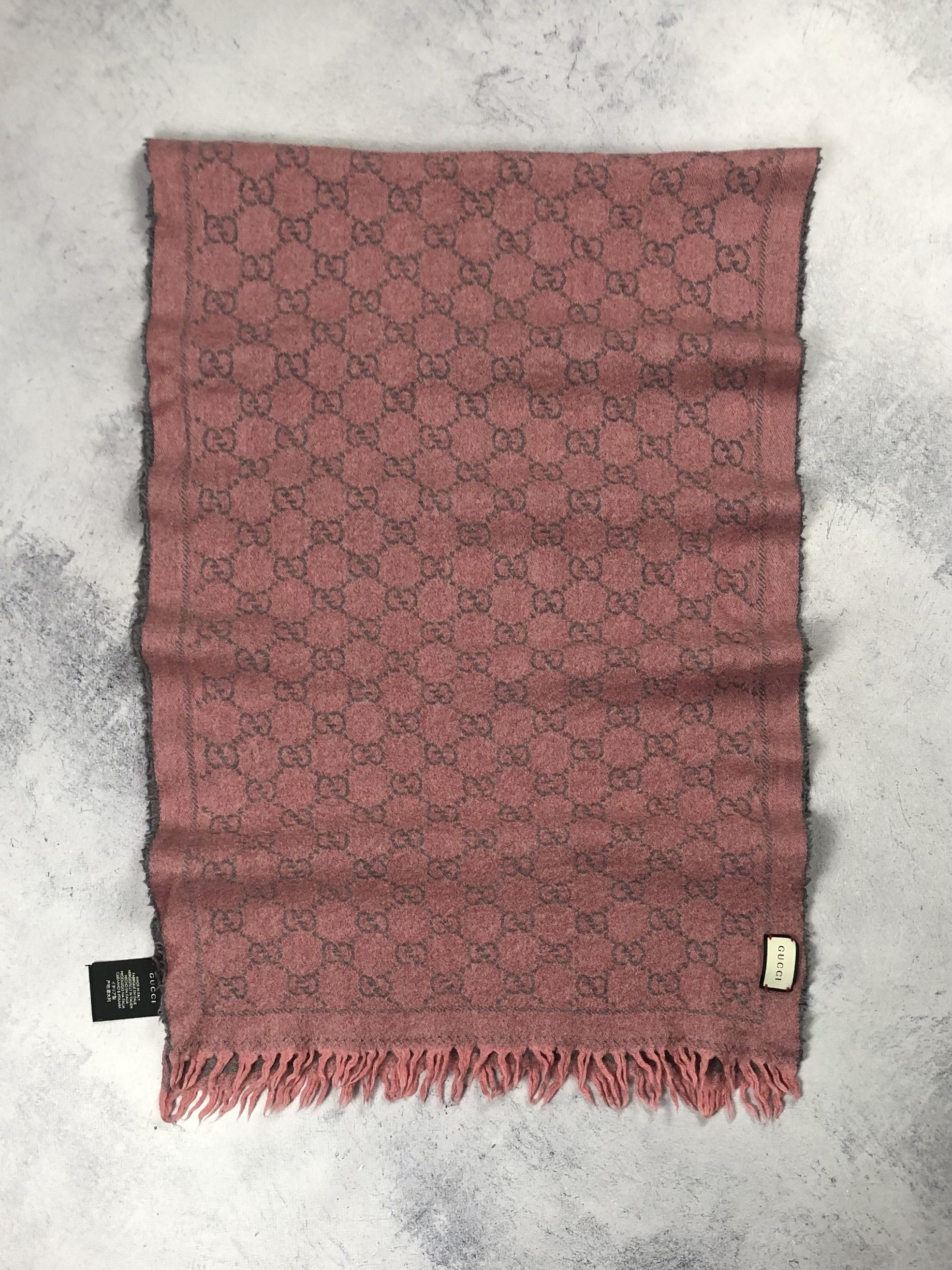 Gucci Gucci Monogram Wool Muffler Scarf Size ONE SIZE - 2 Thumbnail
