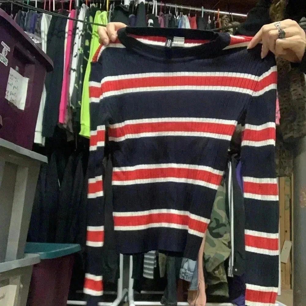 Divided Vintage Striped Ribbed Knit Sweater by Divided Size XS / US 0-2 / IT 36-38 - 2 Thumbnail