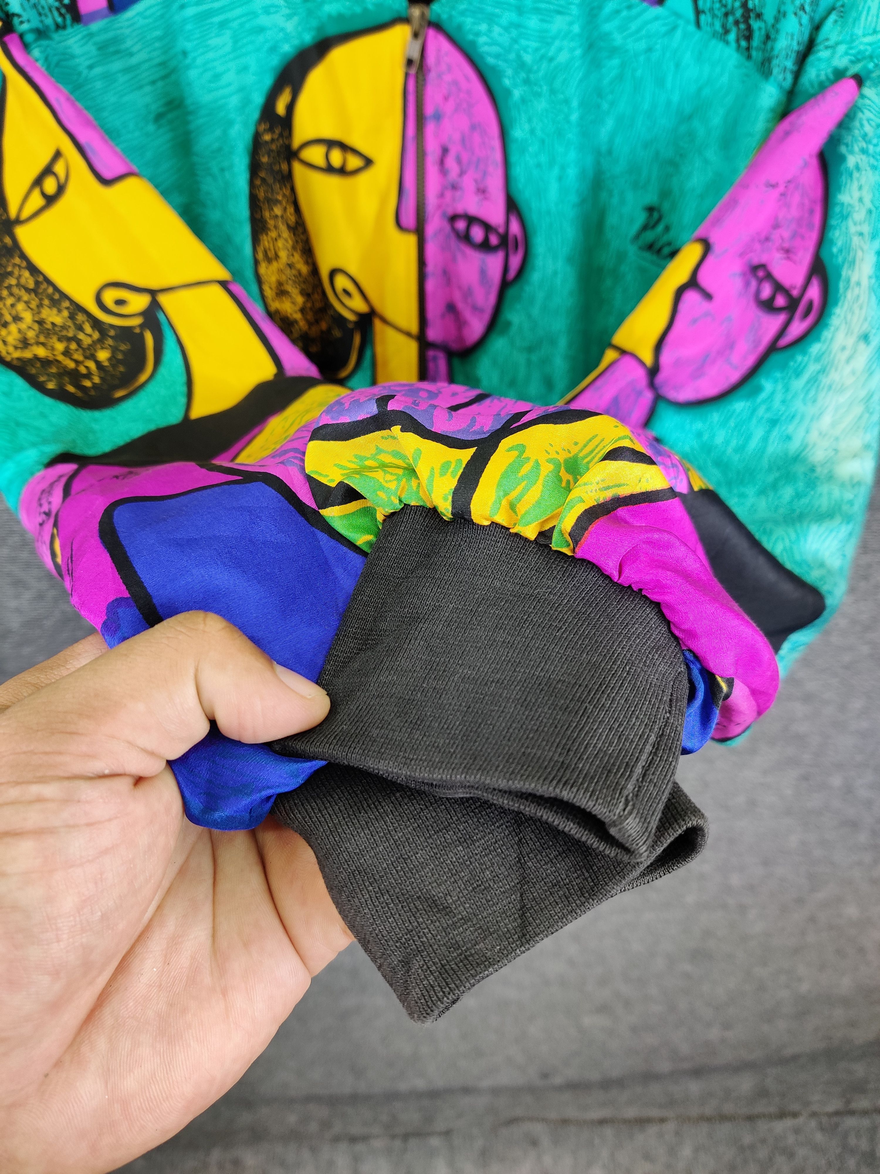 Vintage Vintage Picasso Silk Art Bomber Jacket Size US XL / EU 56 / 4 - 12 Thumbnail