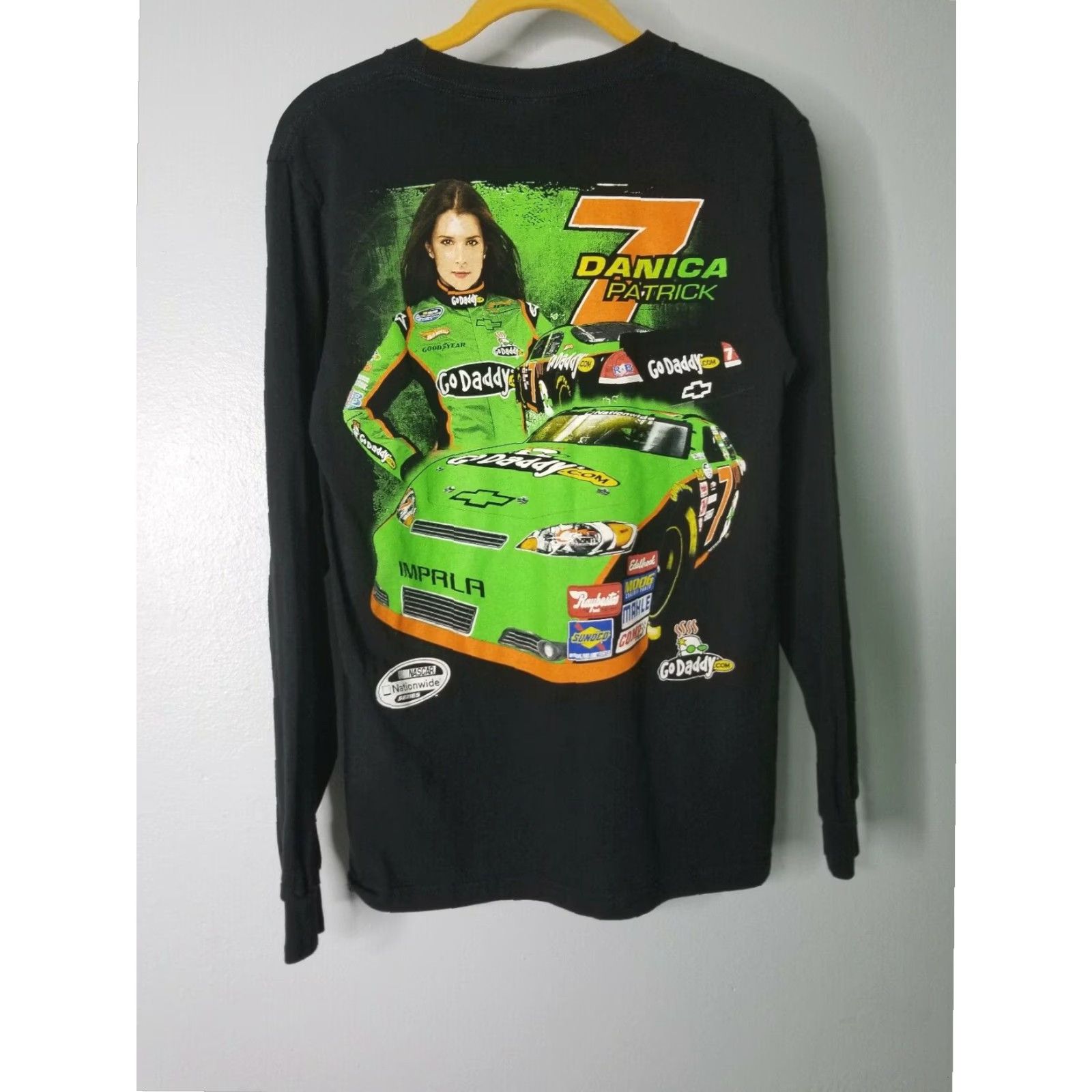 Anvil Retro NASCAR Danica Patrick Graphic Long Sleeve T Shirt Mens Black Size S Size US S / EU 44-46 / 1 - 2 Thumbnail