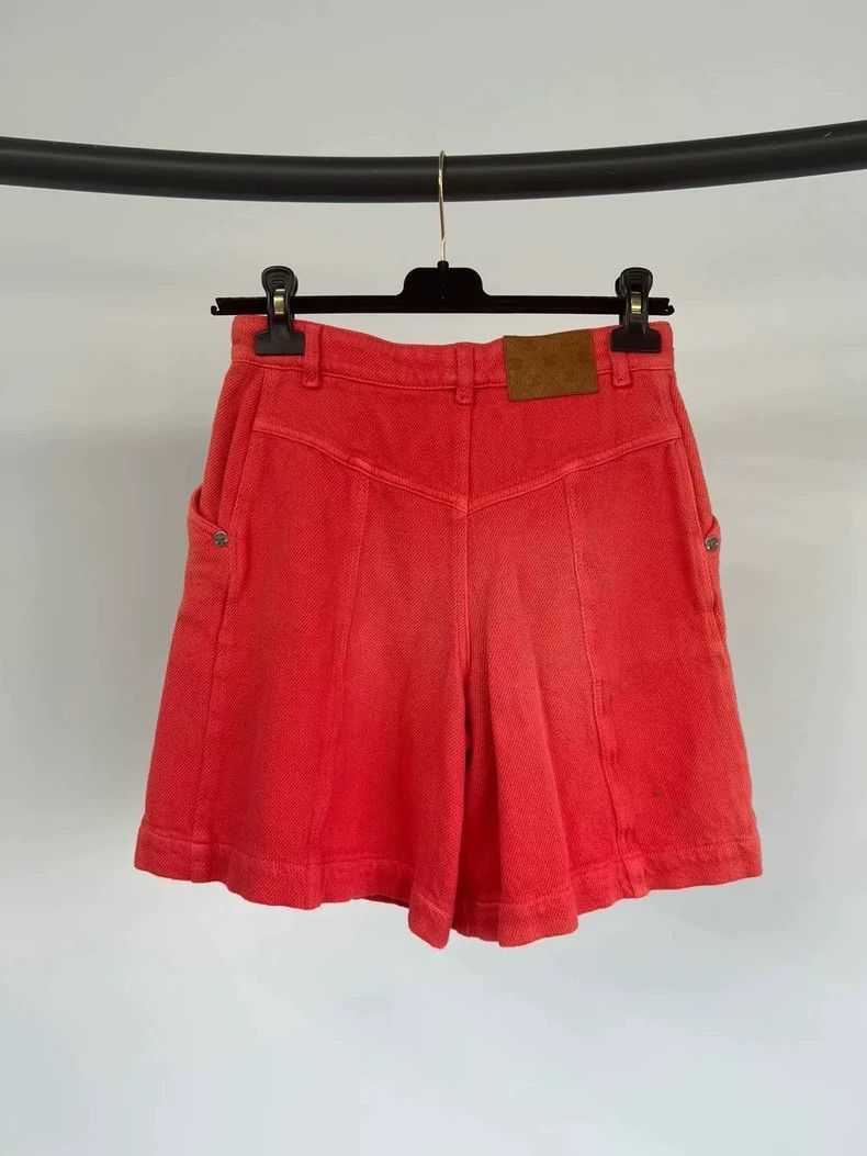 Chanel Chanel Orange-red old denim shorts Size 42" / US 20 - 2 Thumbnail