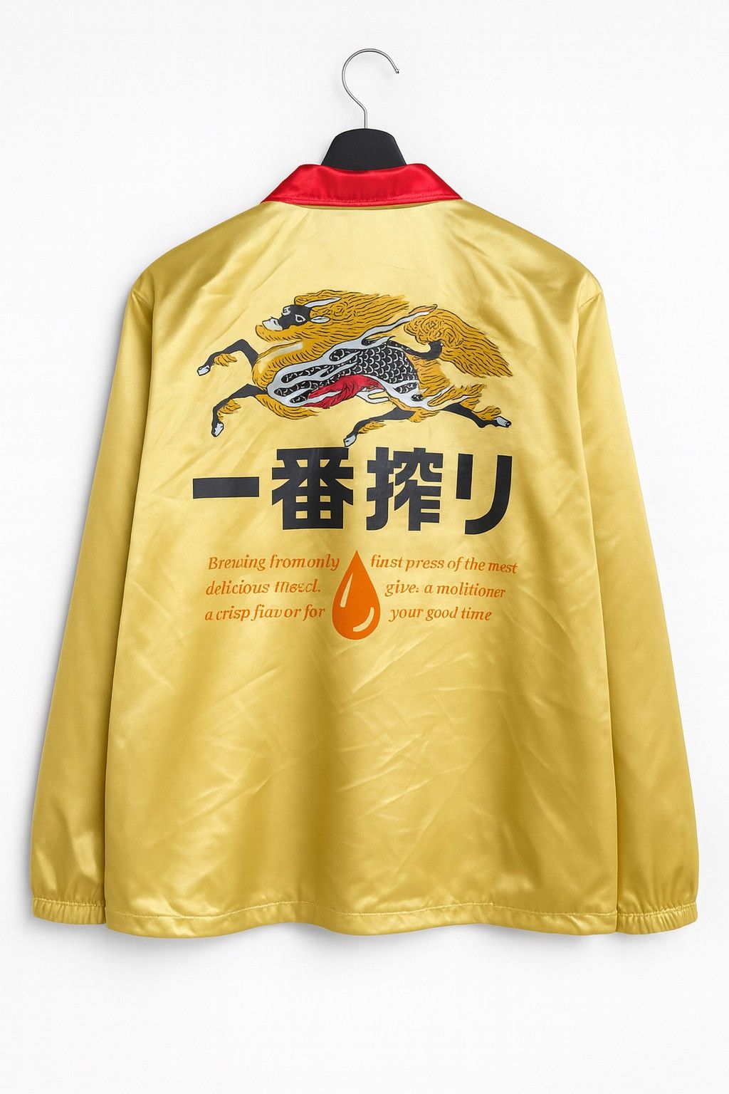 Japanese Brand Kirin Ichiban Promotional Gold Jacket Vintage Japanese Beer Size US XL / EU 56 / 4 - 1 Thumbnail