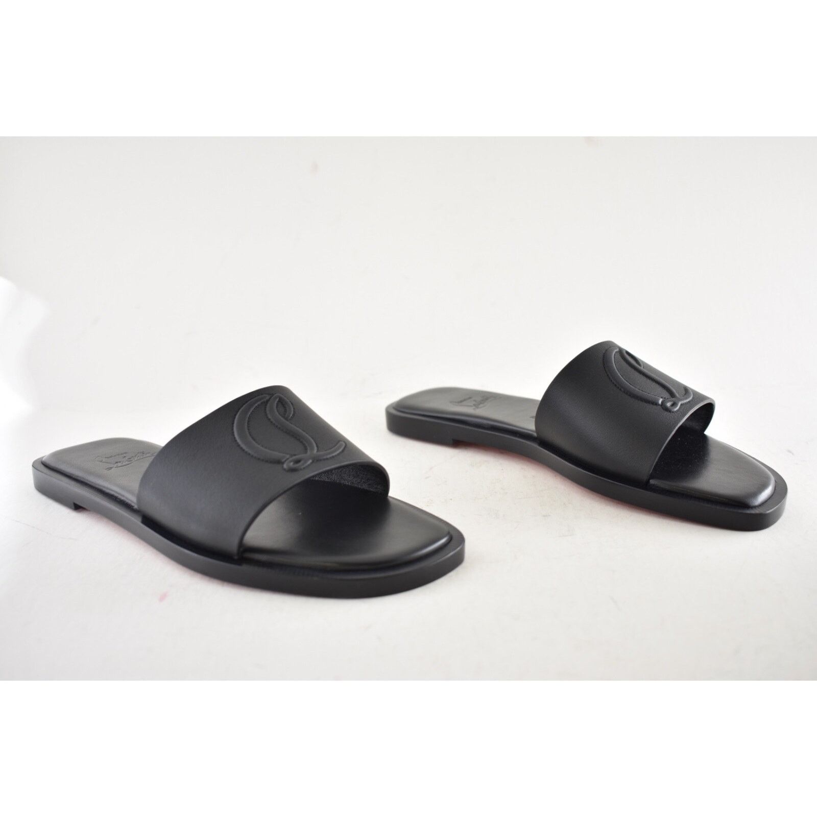 Christian Louboutin Christian Louboutin Mule Black Leather Logo Slide Slip On Size US 6 / IT 36 - 4 Thumbnail