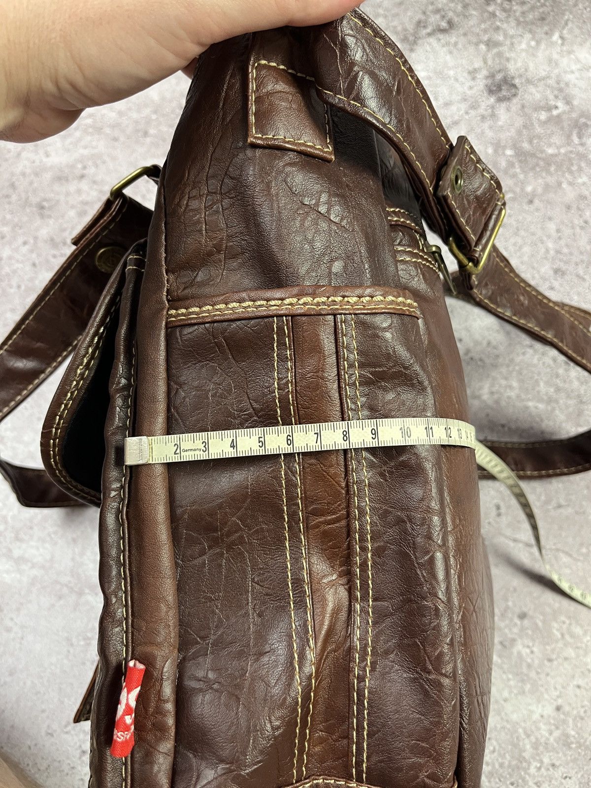 Diesel Diesel Faux Leather Shoulder Bag Multi Pocket Vintage Y2K Size ONE SIZE - 20 Thumbnail