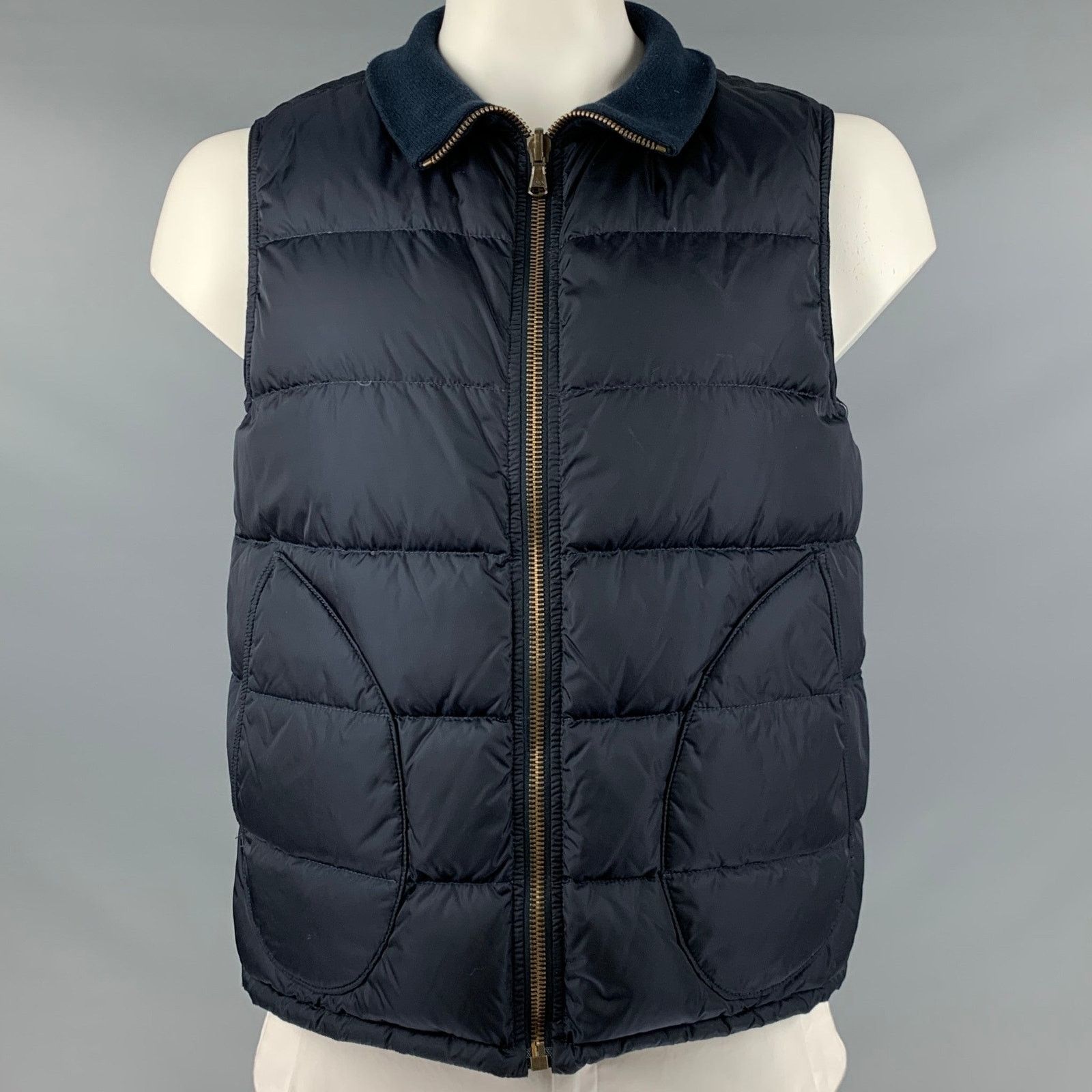 Paul Smith PAUL SMITH Size XL Navy Quilted Nylon Zip Up Vest Size US XL / EU 56 / 4 - 1 Thumbnail