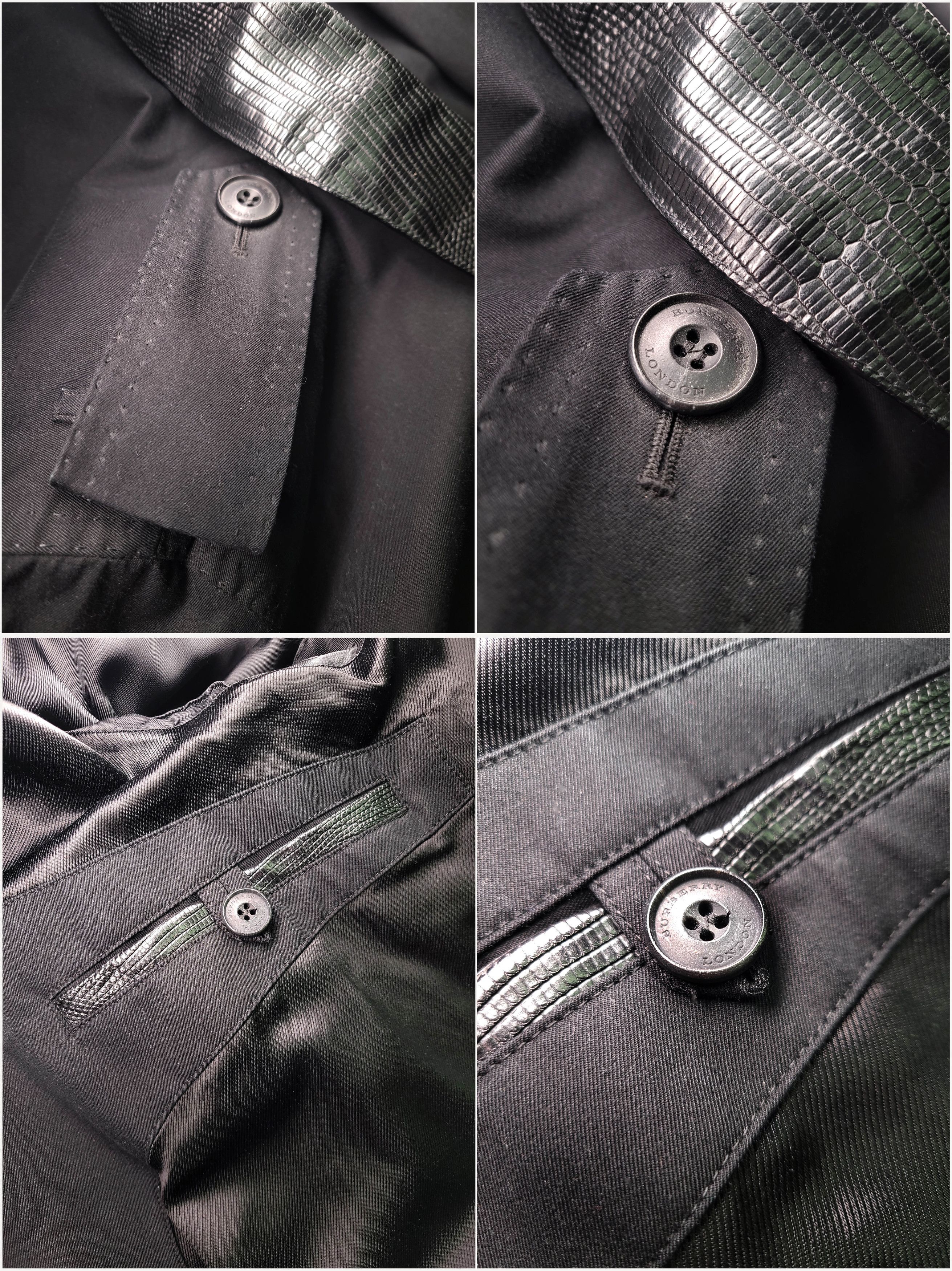 Burberry BURBERRY _ ENGLAND _ BRITTON _ LIZARD SKIN COLLAR _ TRENCH Size US L / EU 52-54 / 3 - 4 Thumbnail