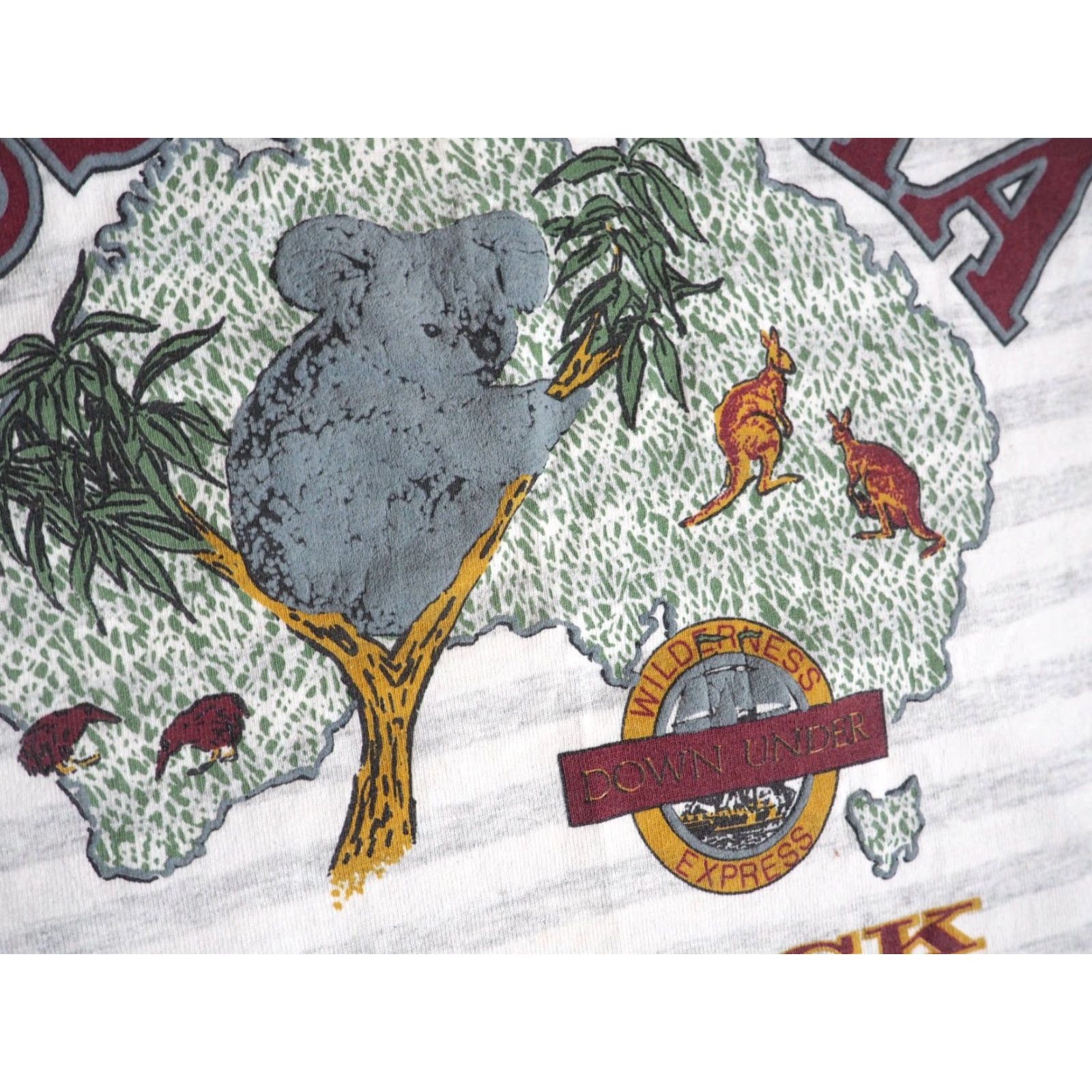 Vintage VTG 90s Ross Australia Koala Outback White Gray Baggy L/S Crop Tee T-Shirt L Mens Slim? Size US L / EU 52-54 / 3 - 4 Thumbnail