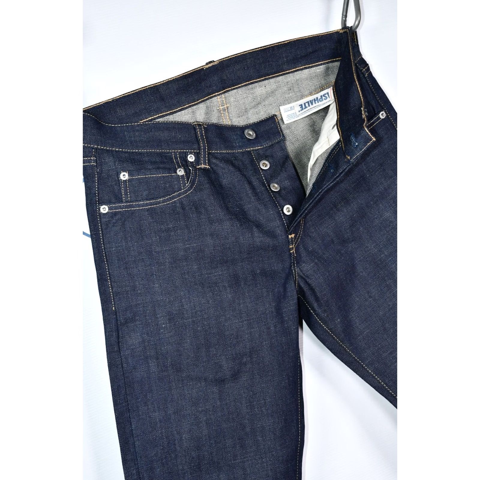 Denime ASPHALTE Candiani Selvedge Denim Jeans Main Selling Point Shirt Mens W31 Blue 5-Pocket 34in Inseam Regular Size 31 Cotton Denim Vintage No Size US 31 - 5 Thumbnail