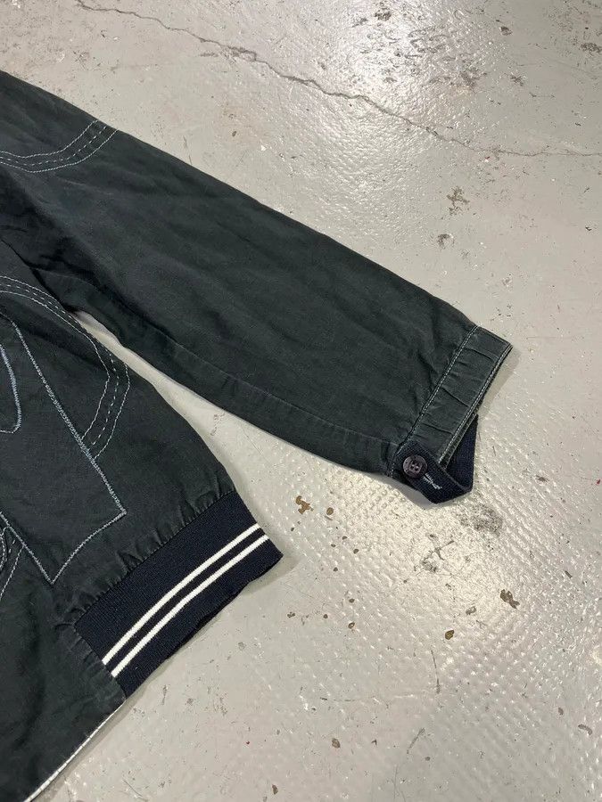 Marithe + Francois Girbaud 2000s Marithé + François Girbaud Contemporary Abstract Black Faded Shirt Jacket Size US M / EU 48-50 / 2 - 7 Thumbnail