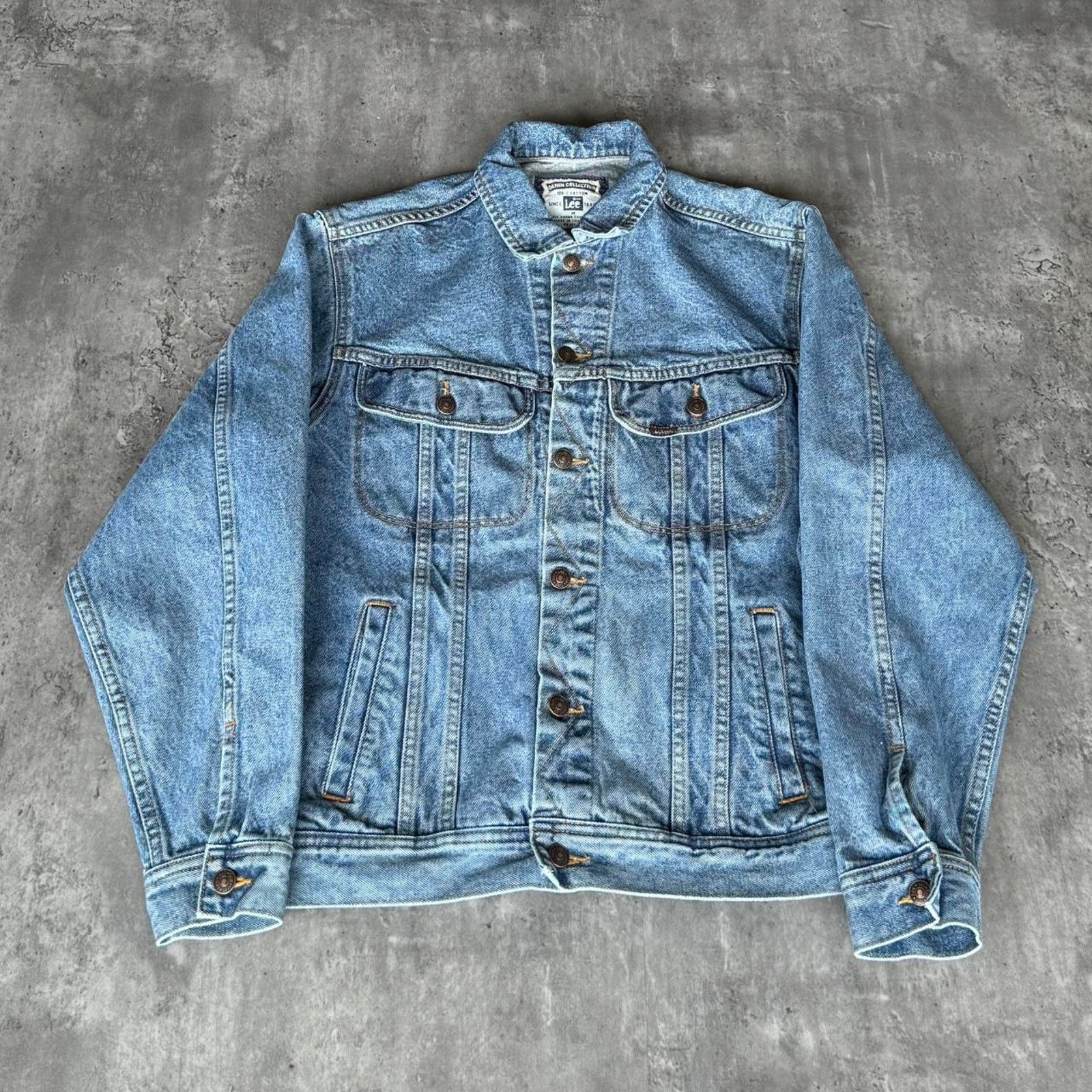 Lee × Levi's × Levi's Vintage Clothing Vintage 90s Lee Heavyweight Streetwear Skater Denim Jacket Size M / US 6-8 / IT 42-44 - 1 Thumbnail
