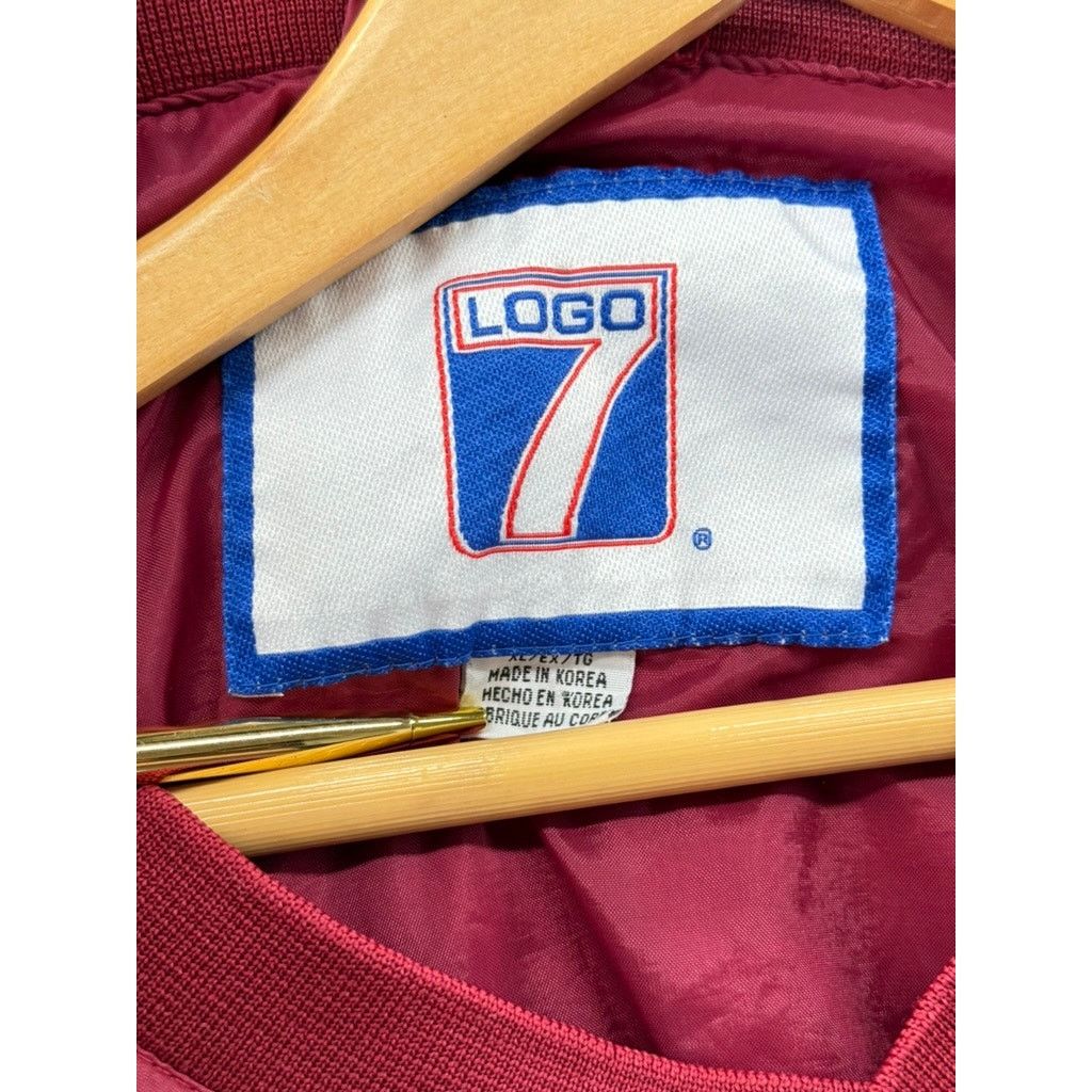 Logo 7 × Vintage 1990's Logo 7 Arkansas Univ. Distressed Pullover Windbreaker Size US XL / EU 56 / 4 - 3 Thumbnail