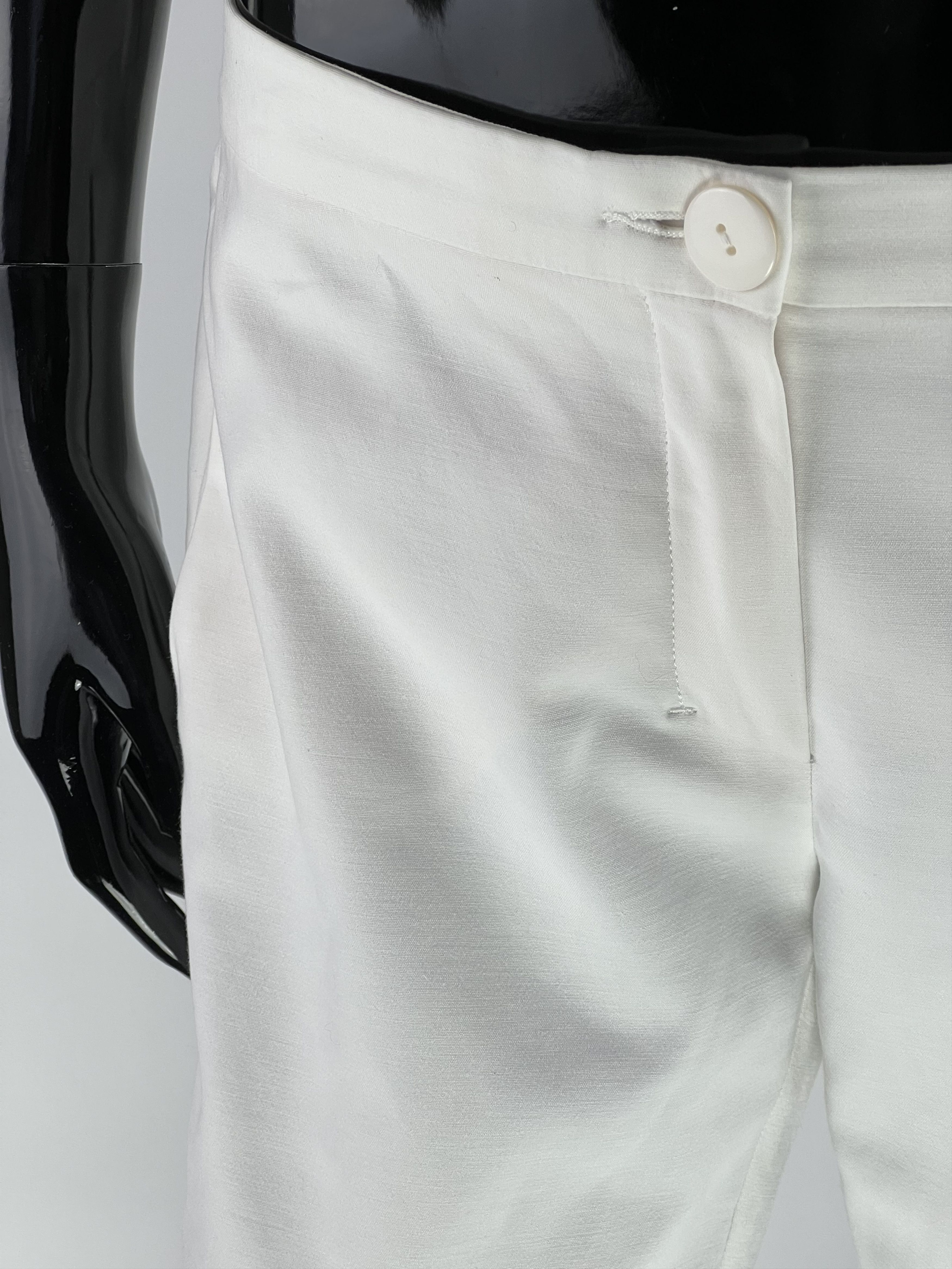 Max Mara Max Mara White Cotton Pants Size 6 Size 28" / US 6 / IT 42 - 4 Thumbnail