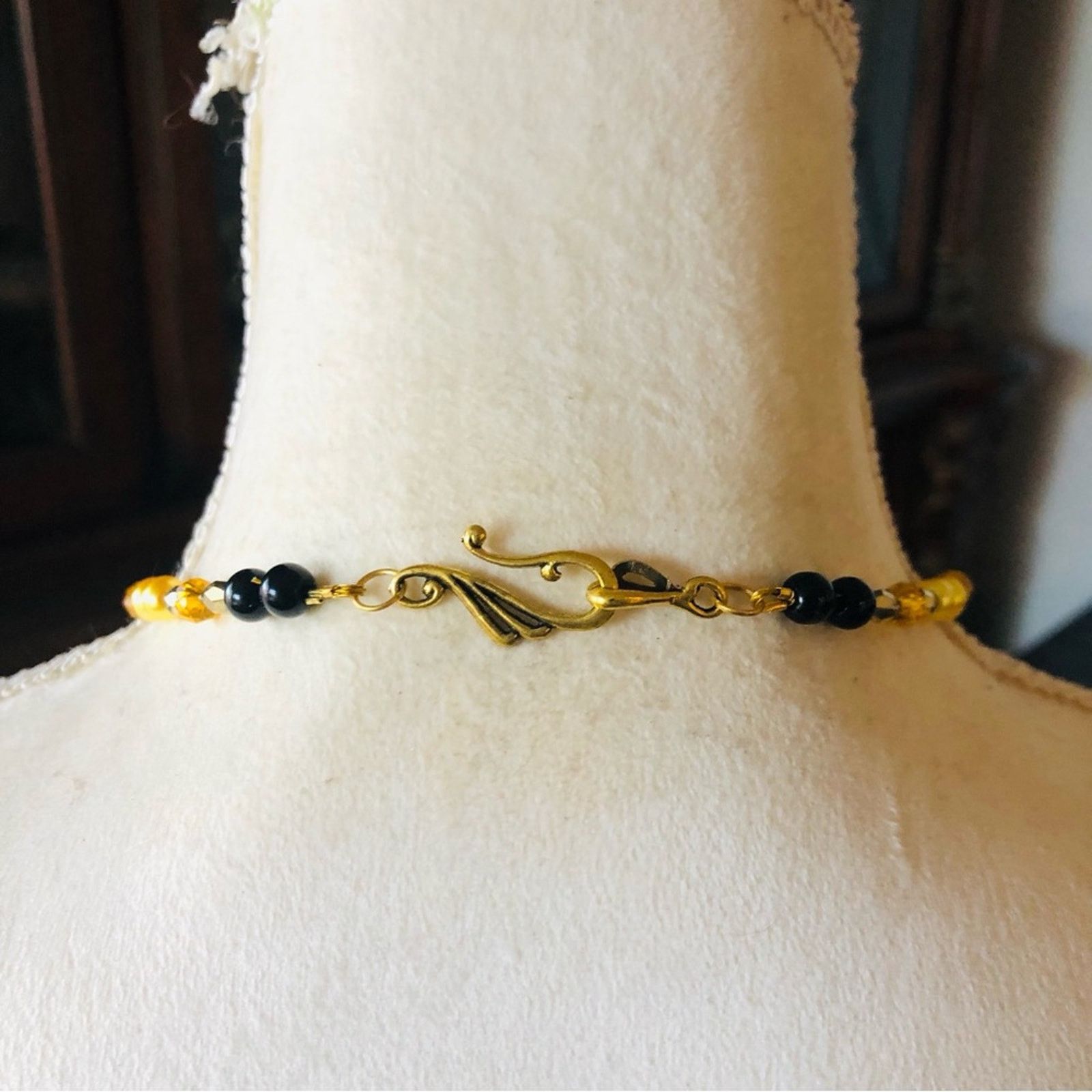 Handmade Handcrafted repurpose chain fringe Pearl necklace Size ONE SIZE - 6 Thumbnail