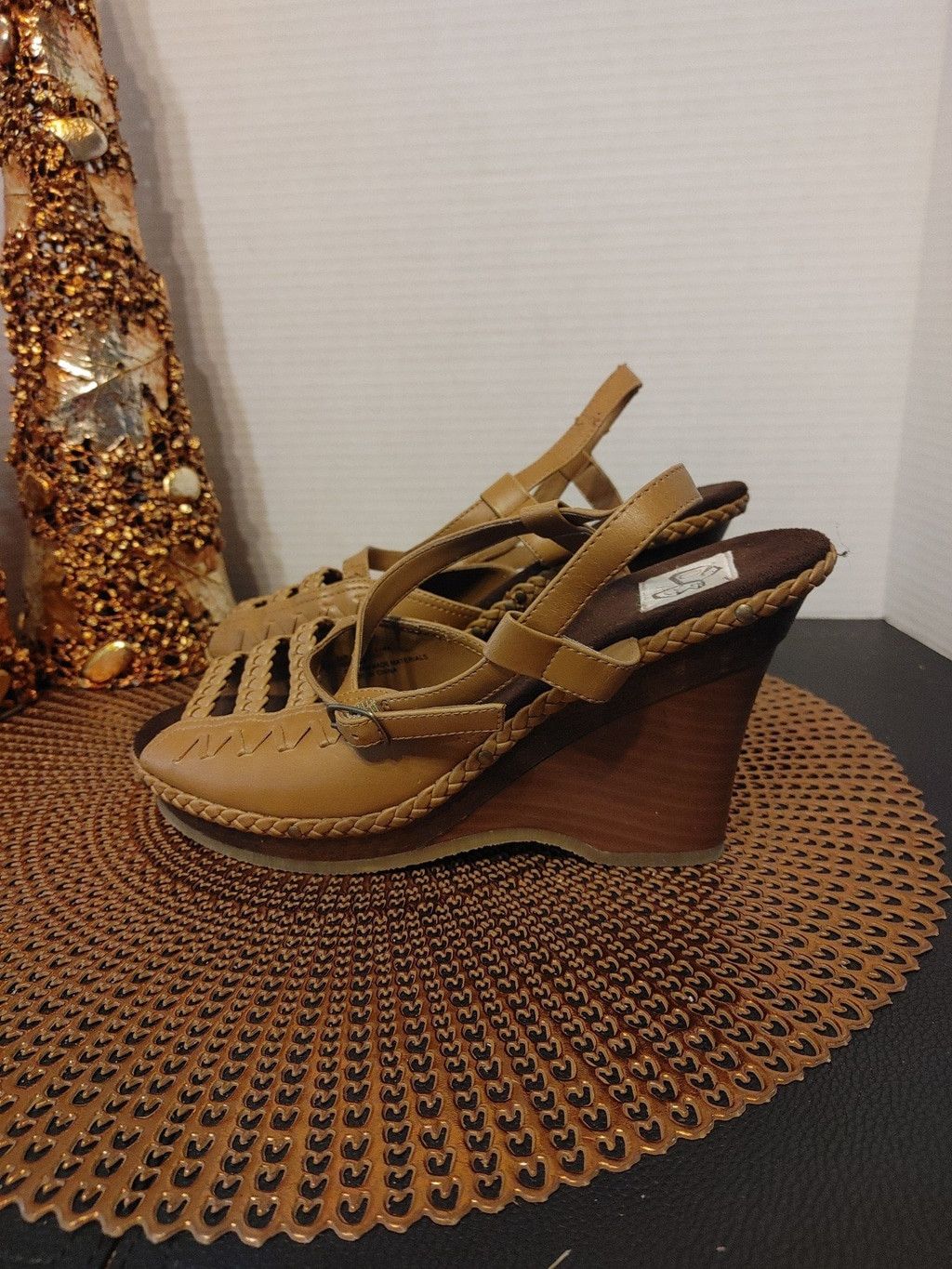Other Frida Wedge Leather Sandals Size 8.5 Size US 8.5 / IT 38.5 - 1 Thumbnail