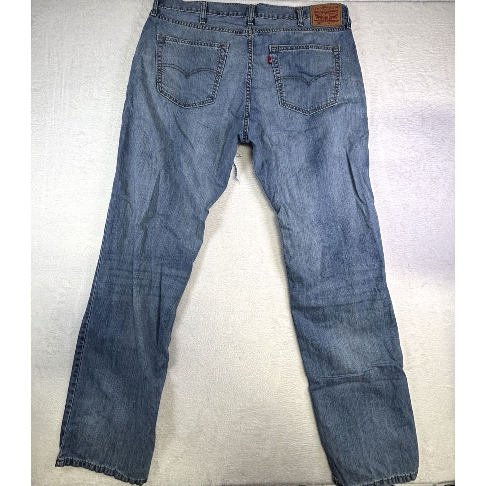 Levi's Levi's Jeans 559 Regular Straight Leg Blue Denim 40x36 Men Regular Five Pocket Belt Loops Zip Button 90s USA Logo Distressed Classic Fit Size US 40 / EU 56 - 2 Thumbnail
