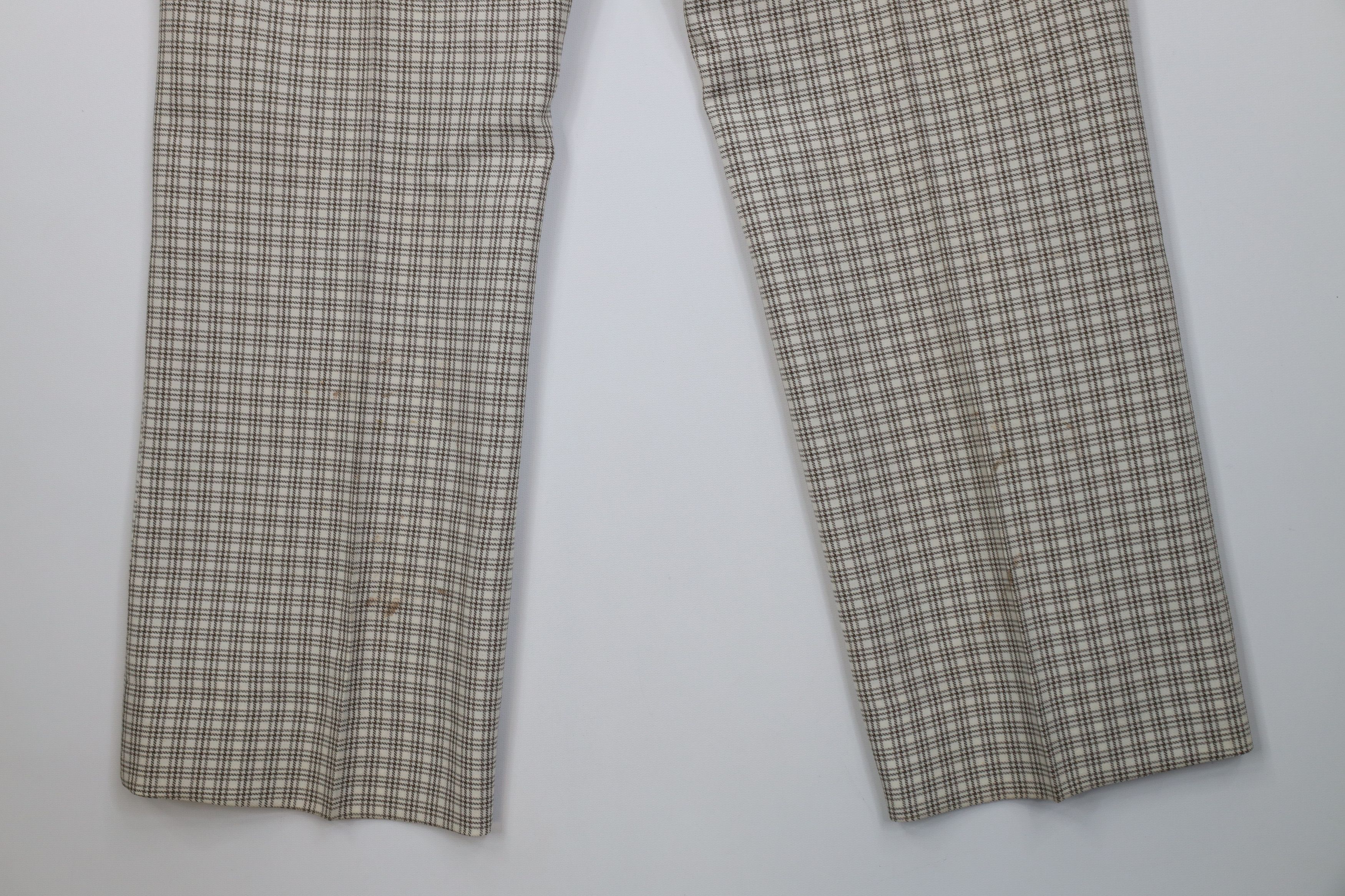 Vintage Vintage 70s Streetwear Flared Wide Leg Chino Pants Plaid USA Size US 36 / EU 52 - 14 Thumbnail