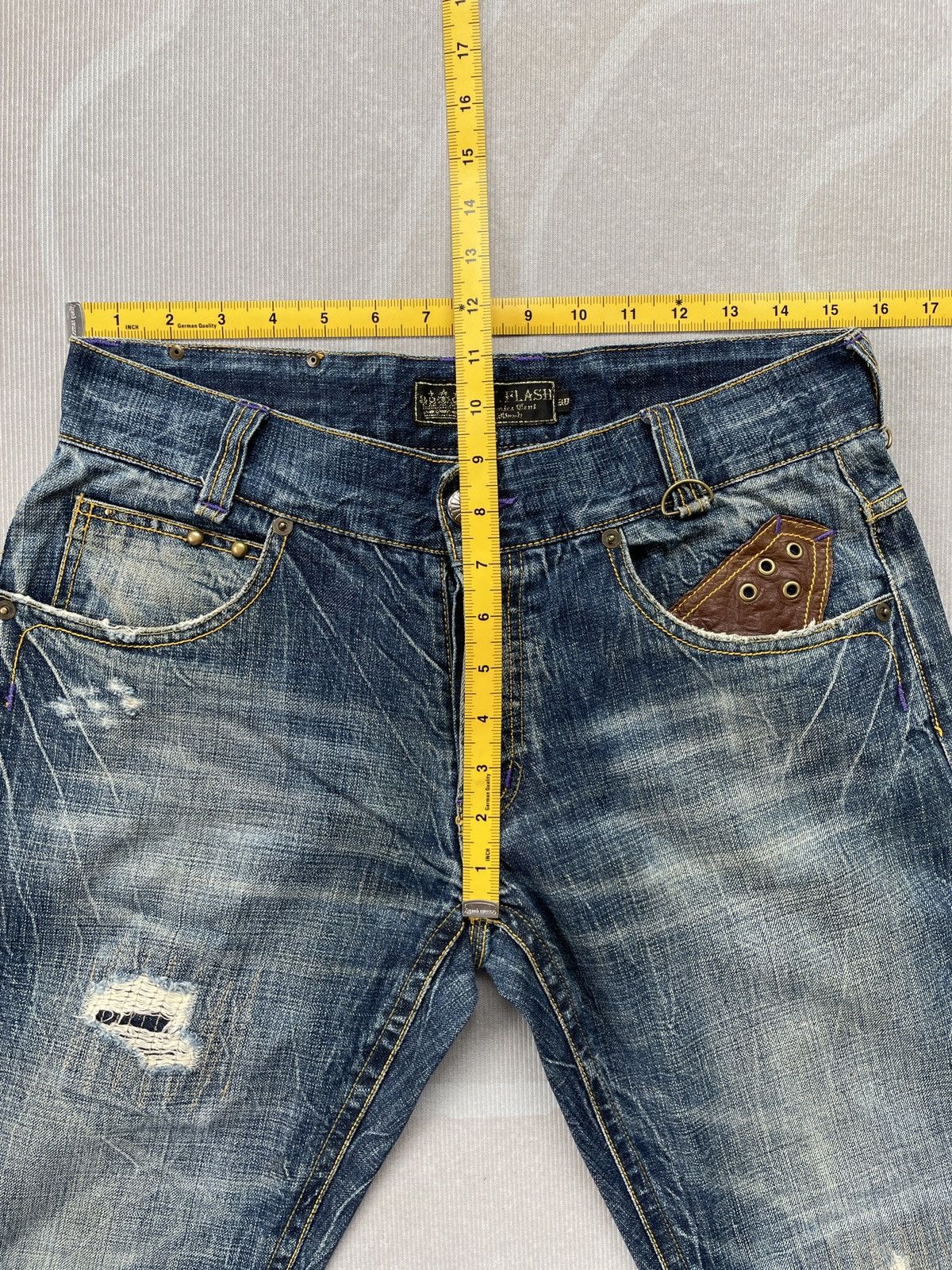 Designer Oct Flash Buckle Back Jeans (P100) Size US 31 - 22 Thumbnail